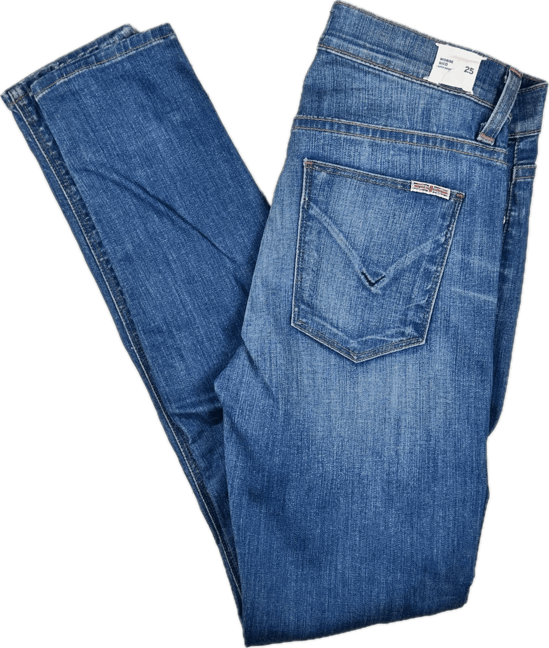 Hudson USA 'Nico' Mid Rise Skinny Distressed Jeans - Size 25 — photo 1 of 6