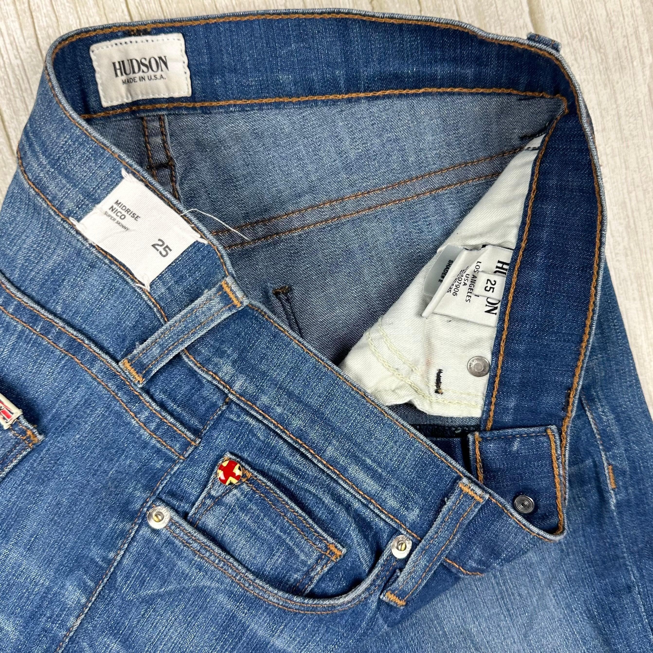 Hudson USA 'Nico' Mid Rise Skinny Distressed Jeans - Size 25 — photo 4 of 6