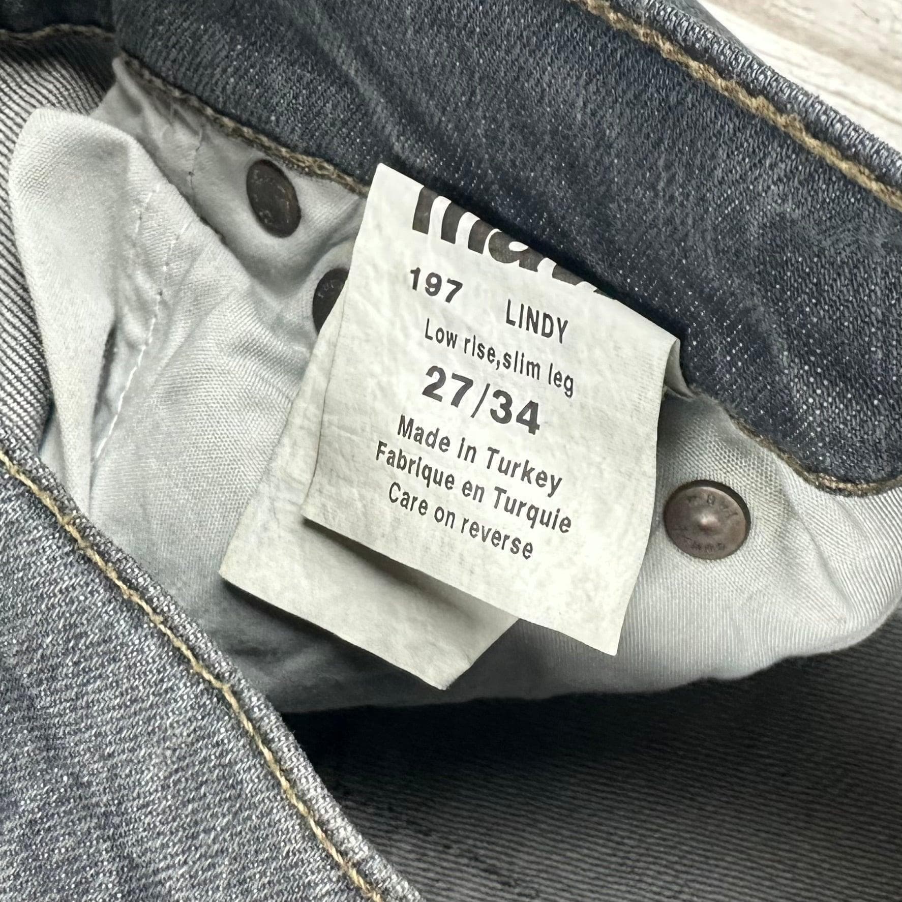 Mavi 'Lindy' Grey Straight Leg Low Rise Jeans - Size 27 — photo 4 of 7
