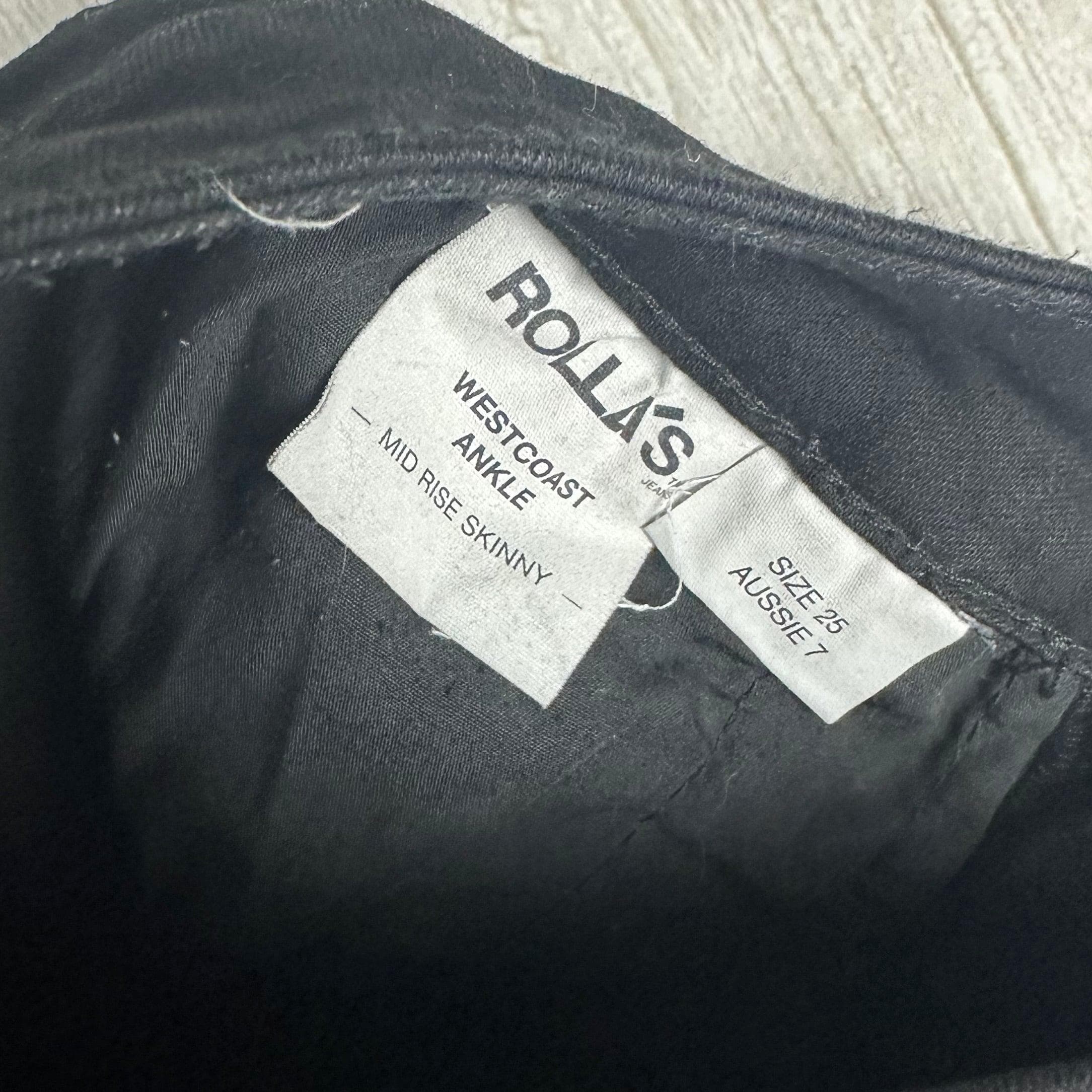 Rolla’s 'Westcoast Ankle' High Rise Skinny Black Jeans - Size 25" — photo 5 of 7