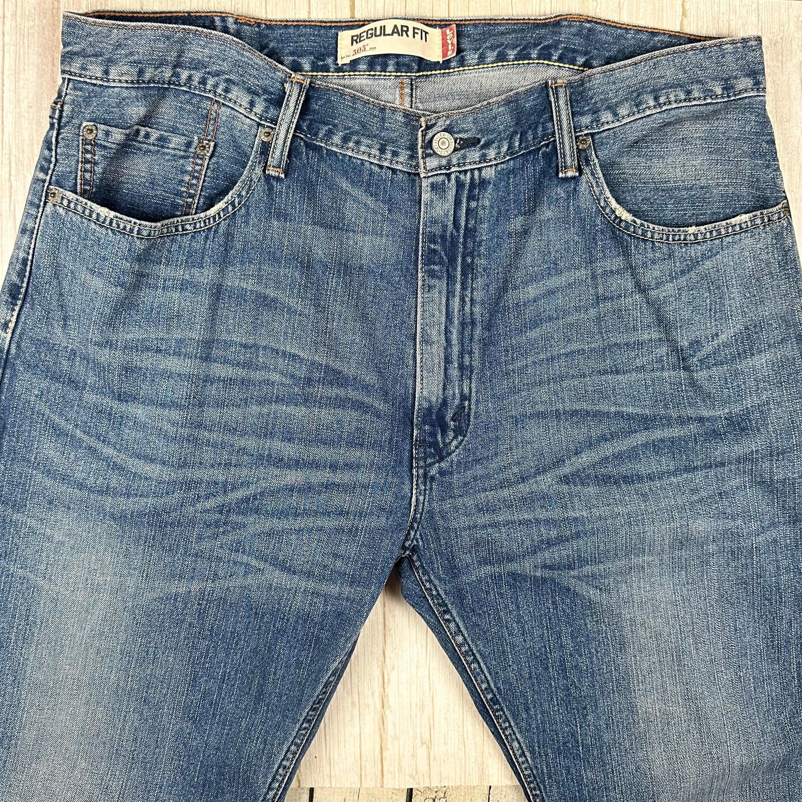 Levis 505 Mid Blue Wash Regular Fit -Size 38/28 — photo 5 of 7