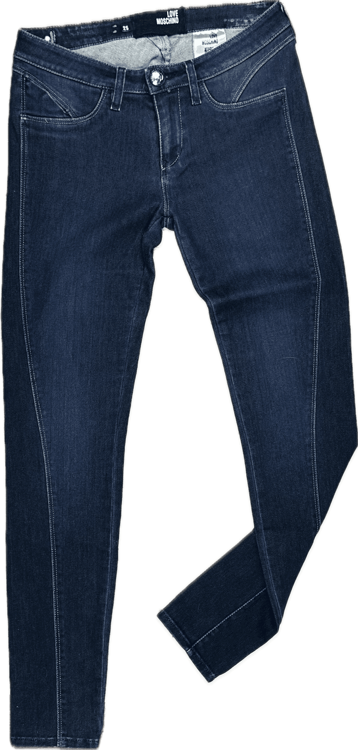 Love Moschino Blue Skinny Logo Jeans - Size 25 — photo 1 of 8
