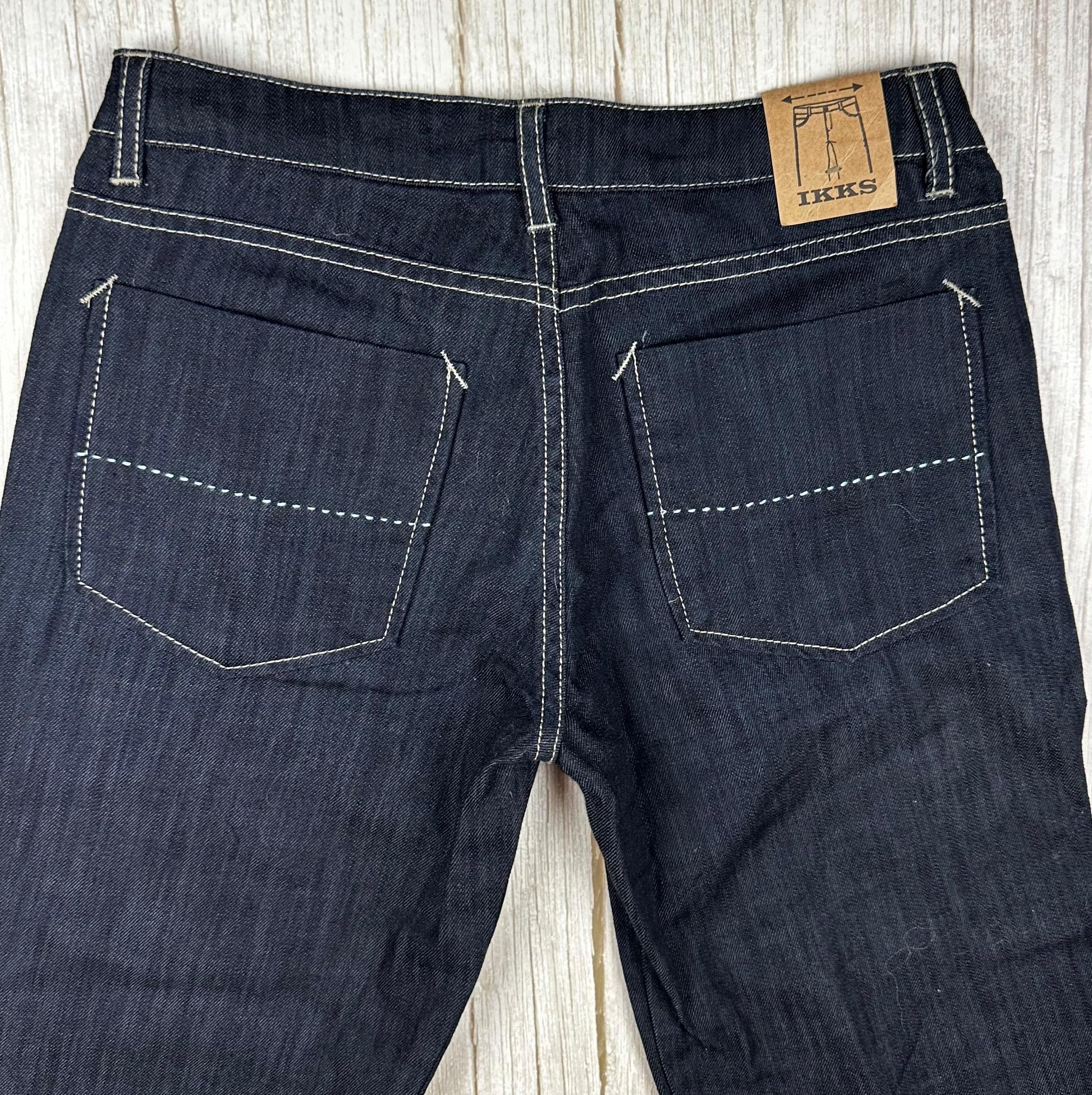 NWT - IKKS Printed Logo Hem Slim Straight Jeans- Size 14Y — photo 6 of 6