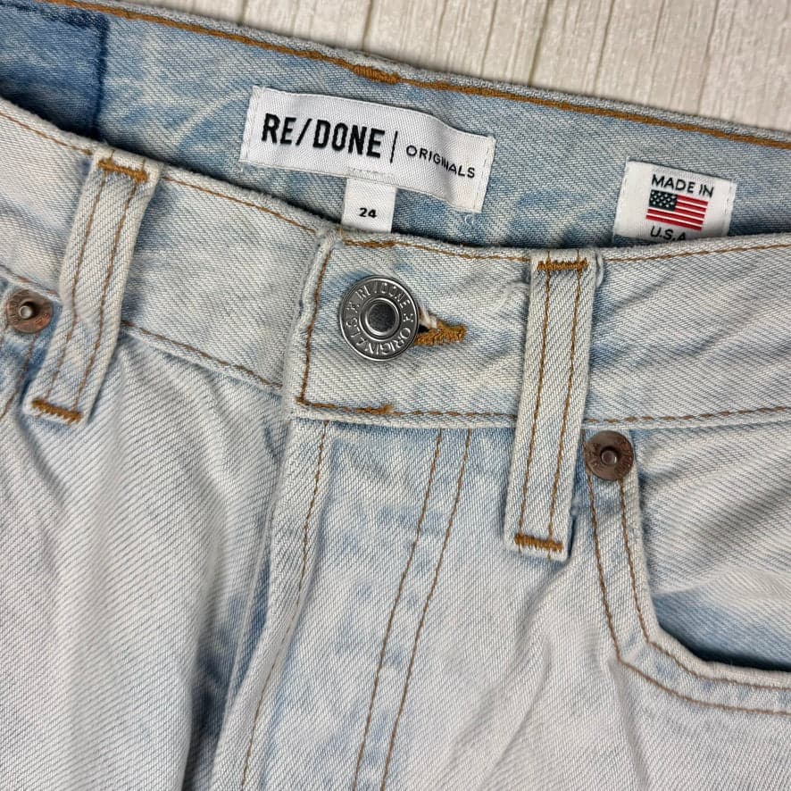 RE/DONE Levis Button Fly High Stovepipe Denim Jeans -Size 24 — photo 6 of 8