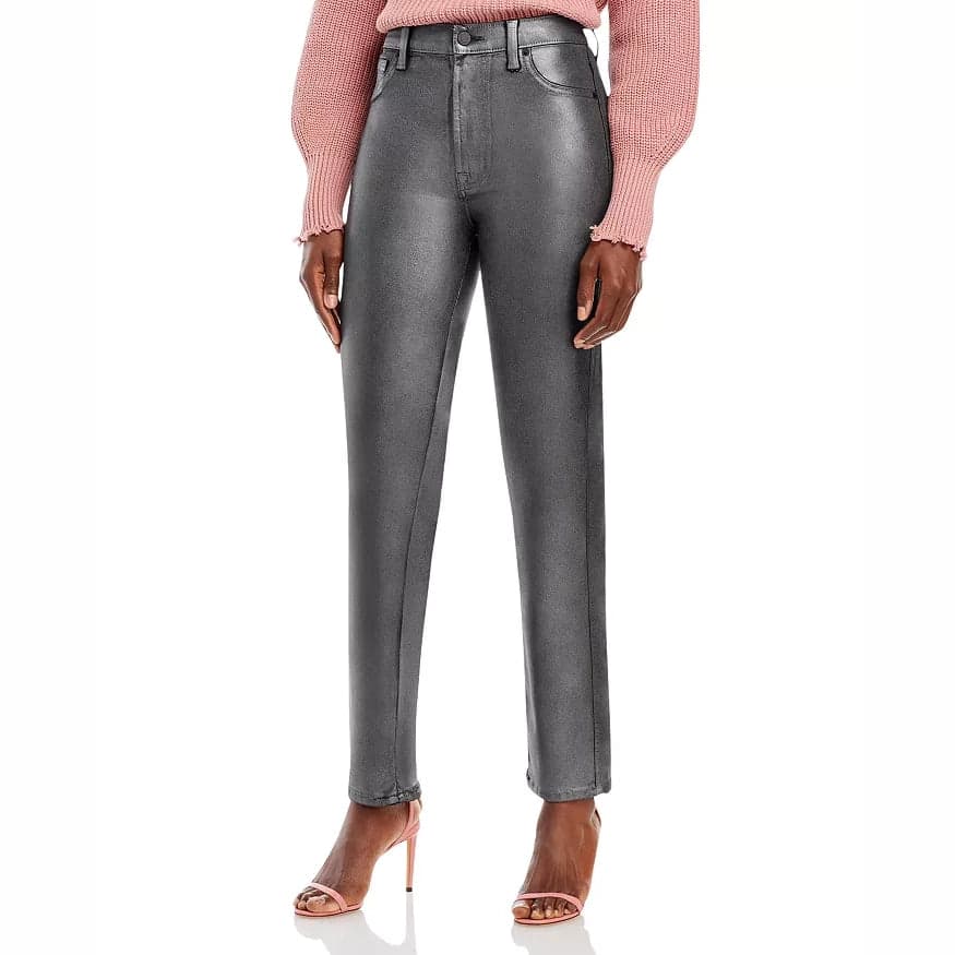 NWT- 7 for all Mankind 'High Waist Straight' Pewter Jeans Size- 24" — photo 6 of 6