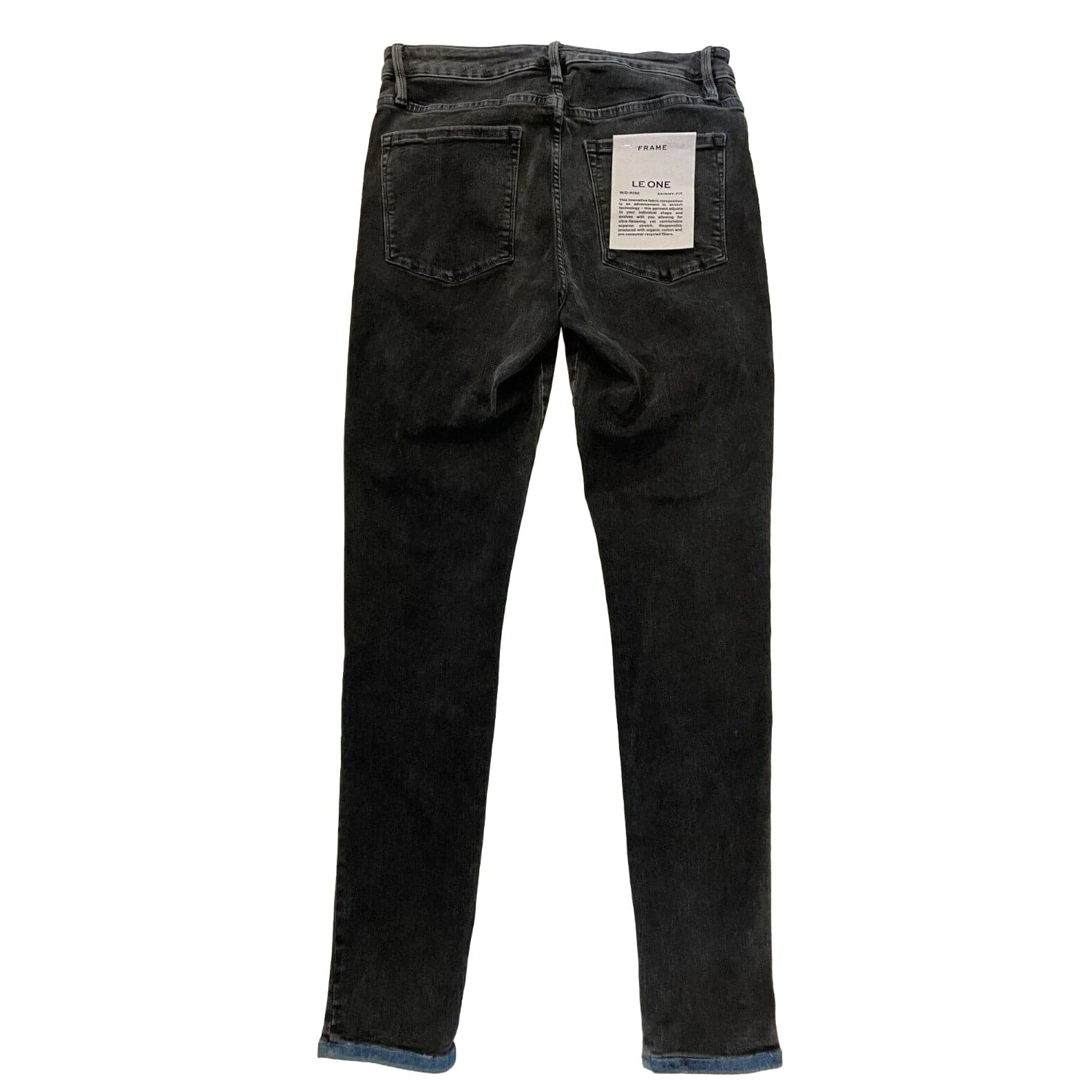 NWT- Frame Denim 'Le One' Mid Rise Black Jeans RRP $425 -Size 6/8 — photo 3 of 8