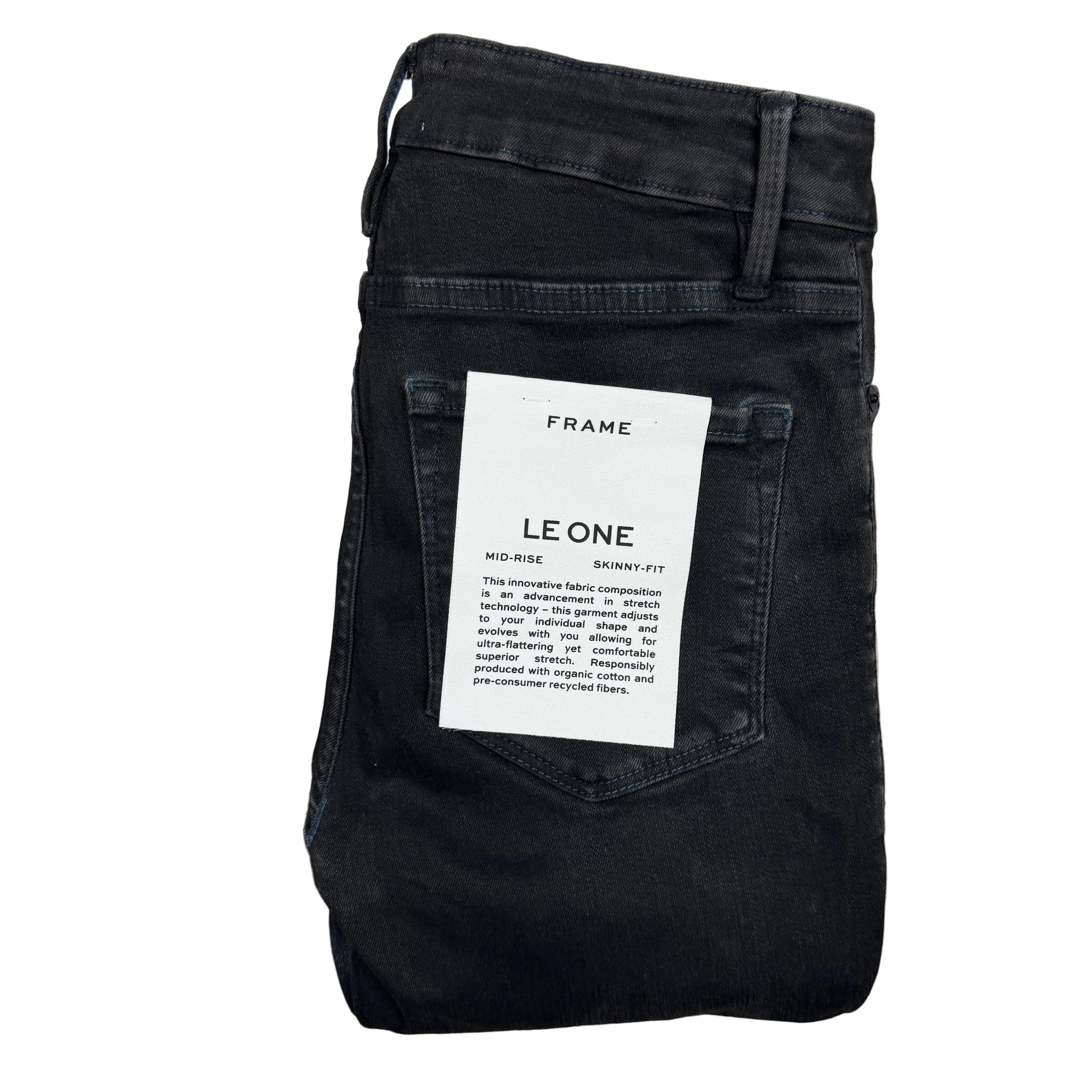 NWT- Frame Denim 'Le One' Mid Rise Black Jeans RRP $425 -Size 6/8 — photo 5 of 8