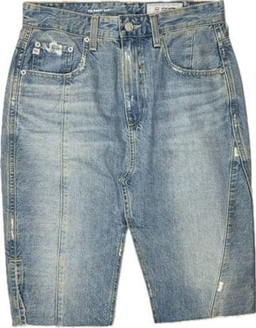 AG Adriano Goldschmied Distressed 'The Emery' Denim Skirt - Size 28 — photo 2 of 5