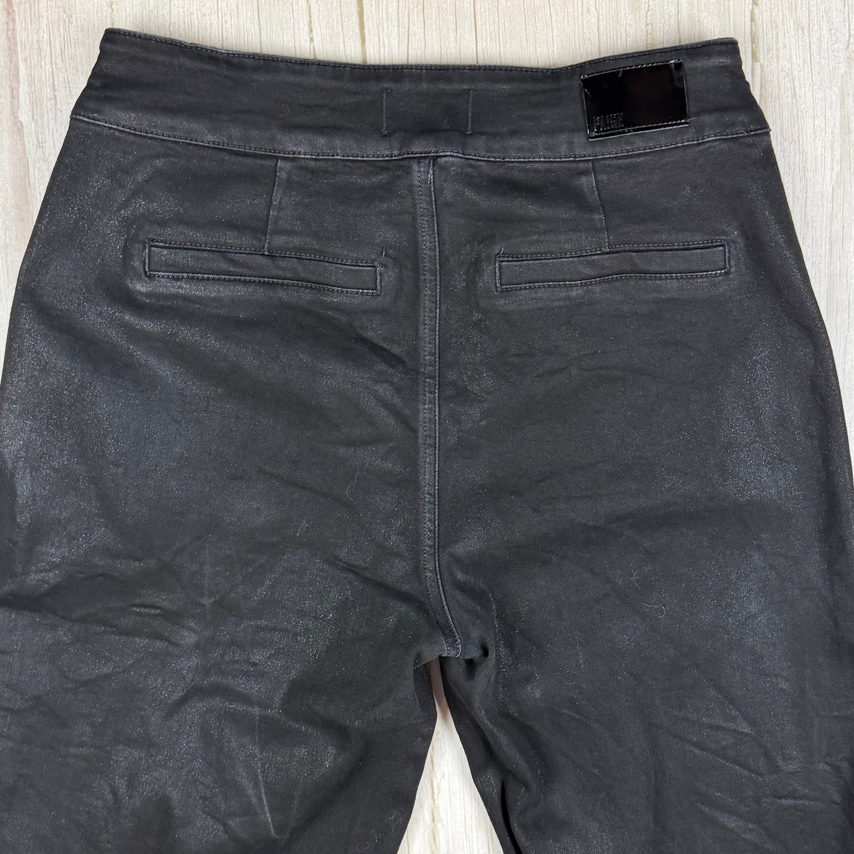Paige Denim 'Nellie' Black Coated Wide Leg - Size 31 — photo 6 of 7