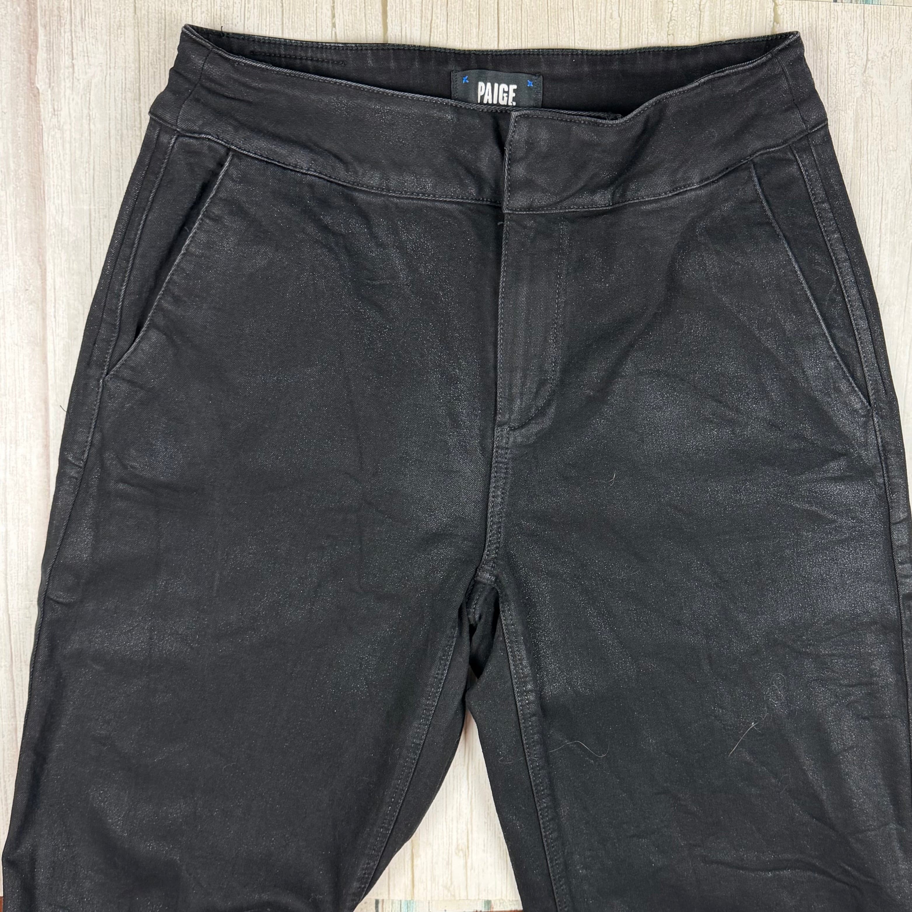 Paige Denim 'Nellie' Black Coated Wide Leg - Size 31 — photo 7 of 7