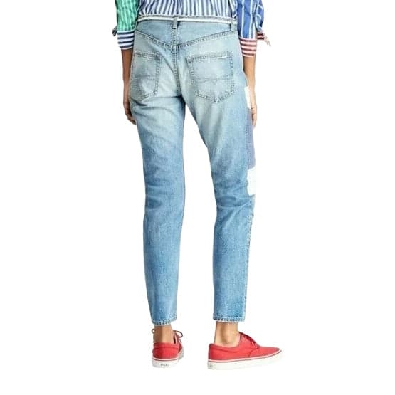 Ralph Lauren 'Avery Boyfriend' Patchwork Rope Belt Denim Jeans - Size 26 — photo 3 of 8