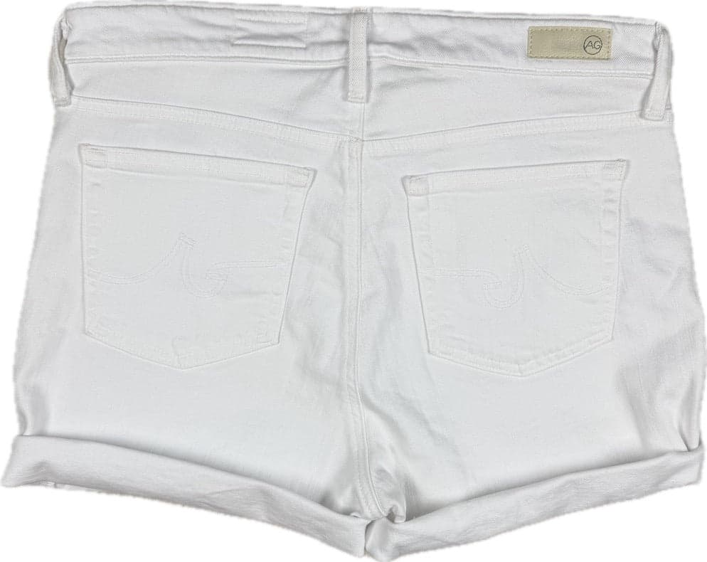 AG Adriano Goldschmied Ladies White High 'Mari' Cut off shorts - Size 31 — photo 2 of 6