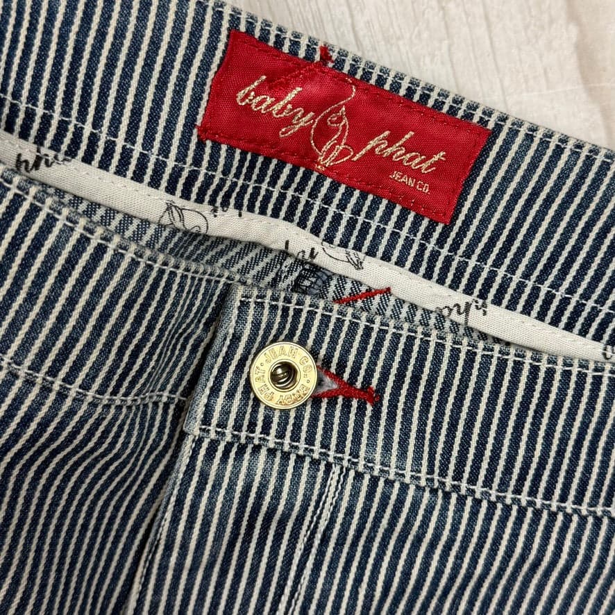 NWT- Baby Phat Engineer Stripe Denim Capri- US Plus Size 24 — photo 3 of 8