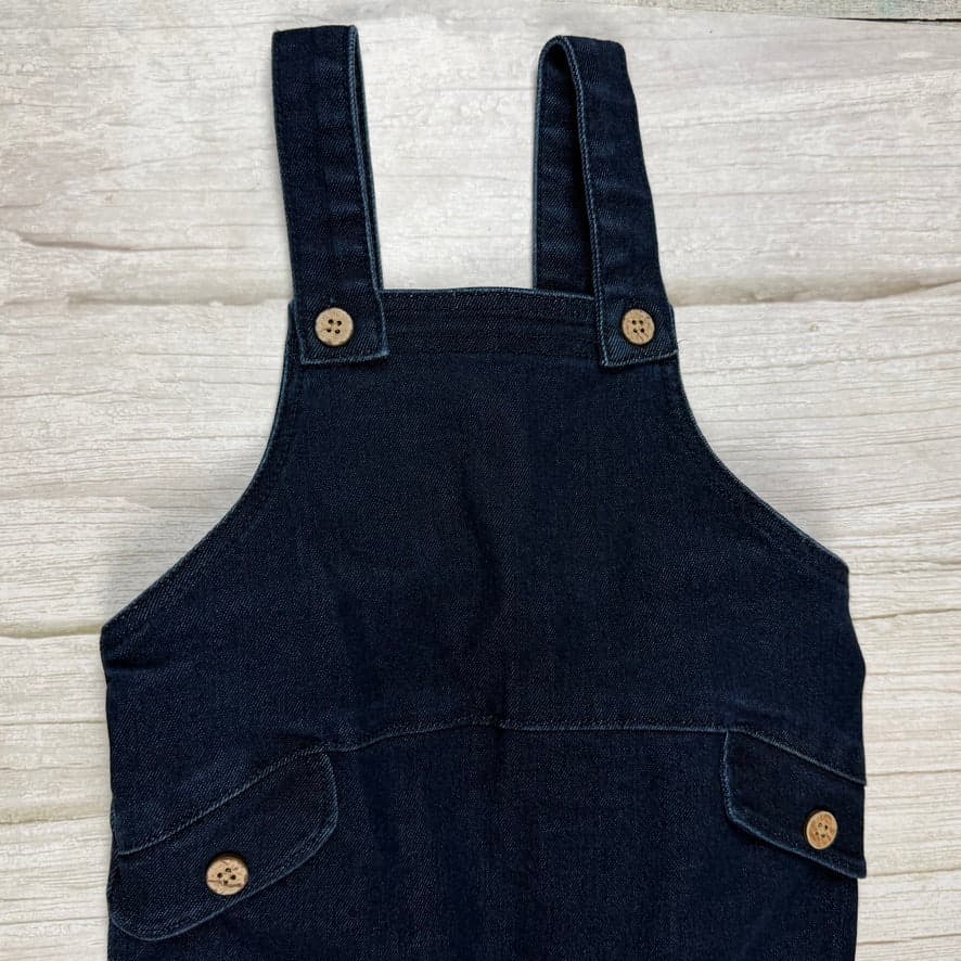 Lil' Atelier Denmark Classic Bib Front Denim Overalls - Size 9-12M — photo 3 of 5