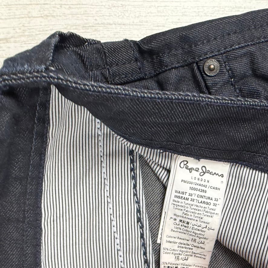 Pepe London Mens Regular Fit 'Cash' Black Jeans- Size 32R — photo 5 of 7