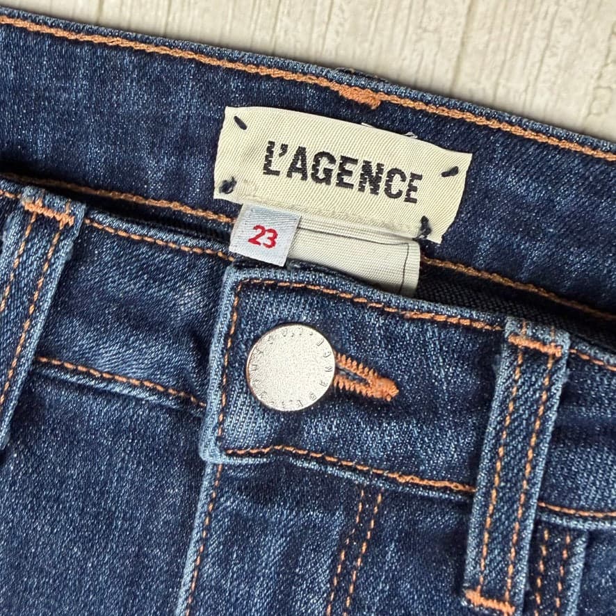L'Agence 'Margot' High Rise Skinny Blue Ankle Jeans- Size 23 — photo 5 of 7