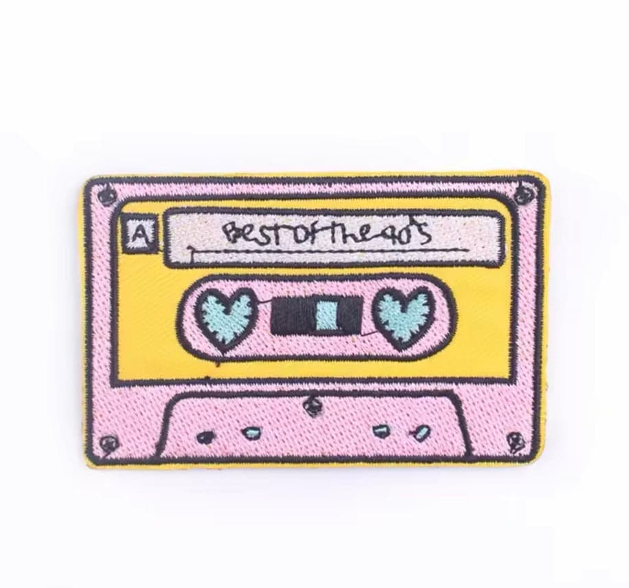 Best of the 90's Cassette - Embroidered Iron On Patch