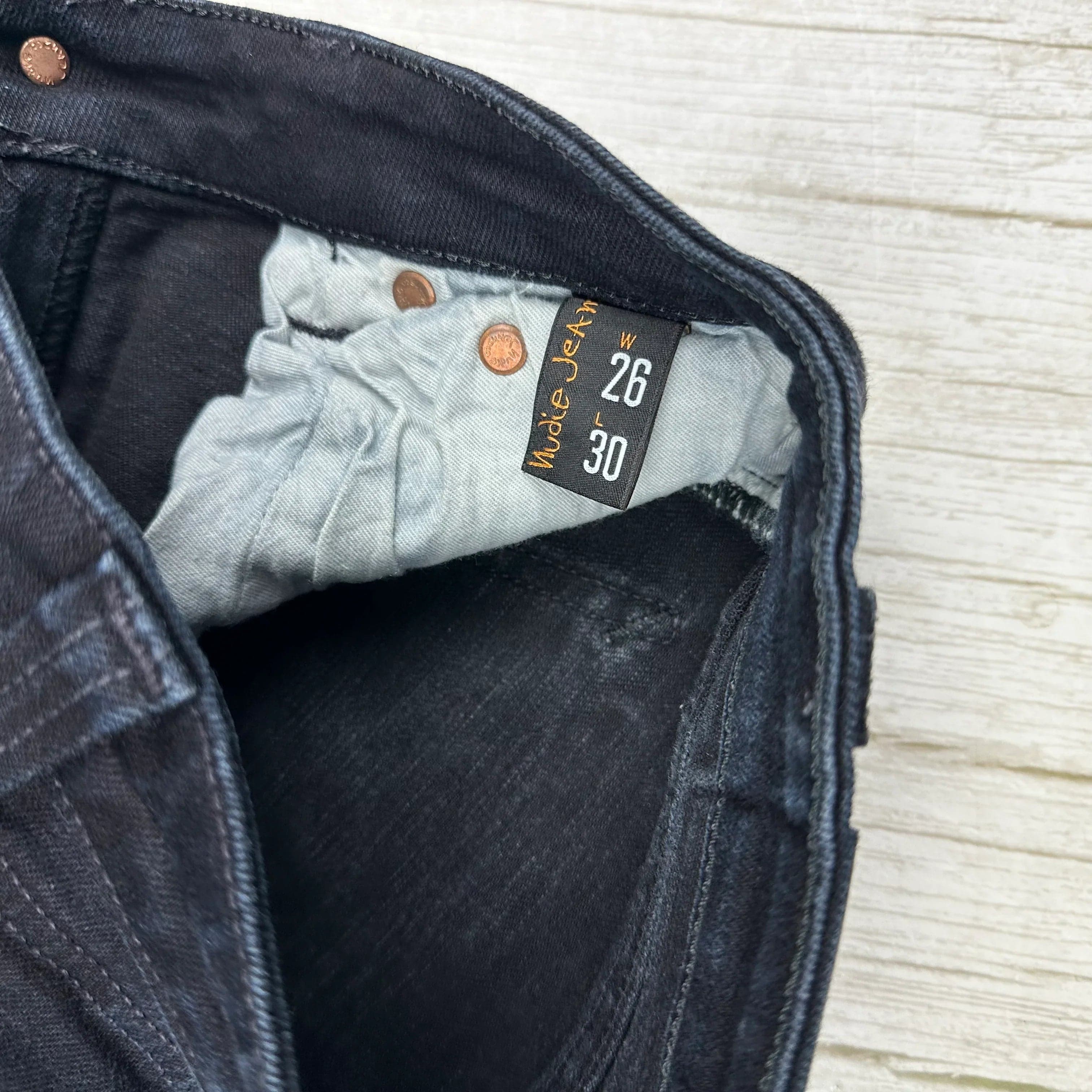 Nudie 'Skinny Sam' Black Black Denim Jeans- Size 26/30 — photo 6 of 7
