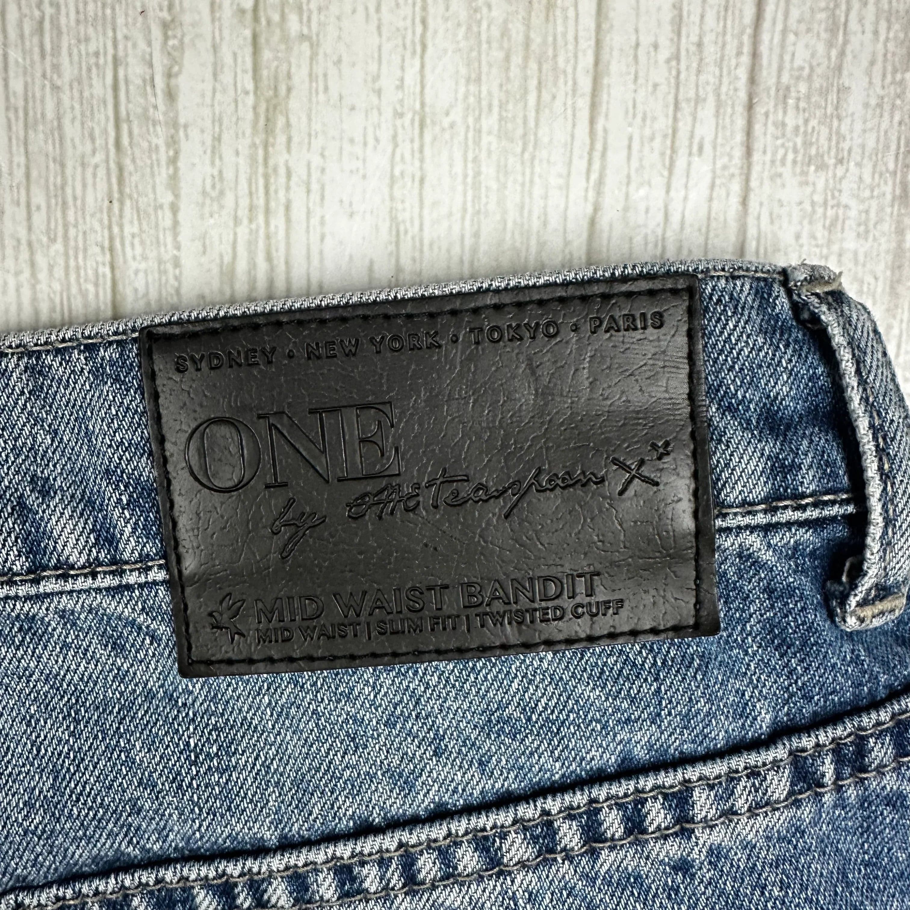 One Teaspoon 'Bandits' Mid Waist Rolled Cuff Denim Shorts - Size 28" — photo 3 of 5