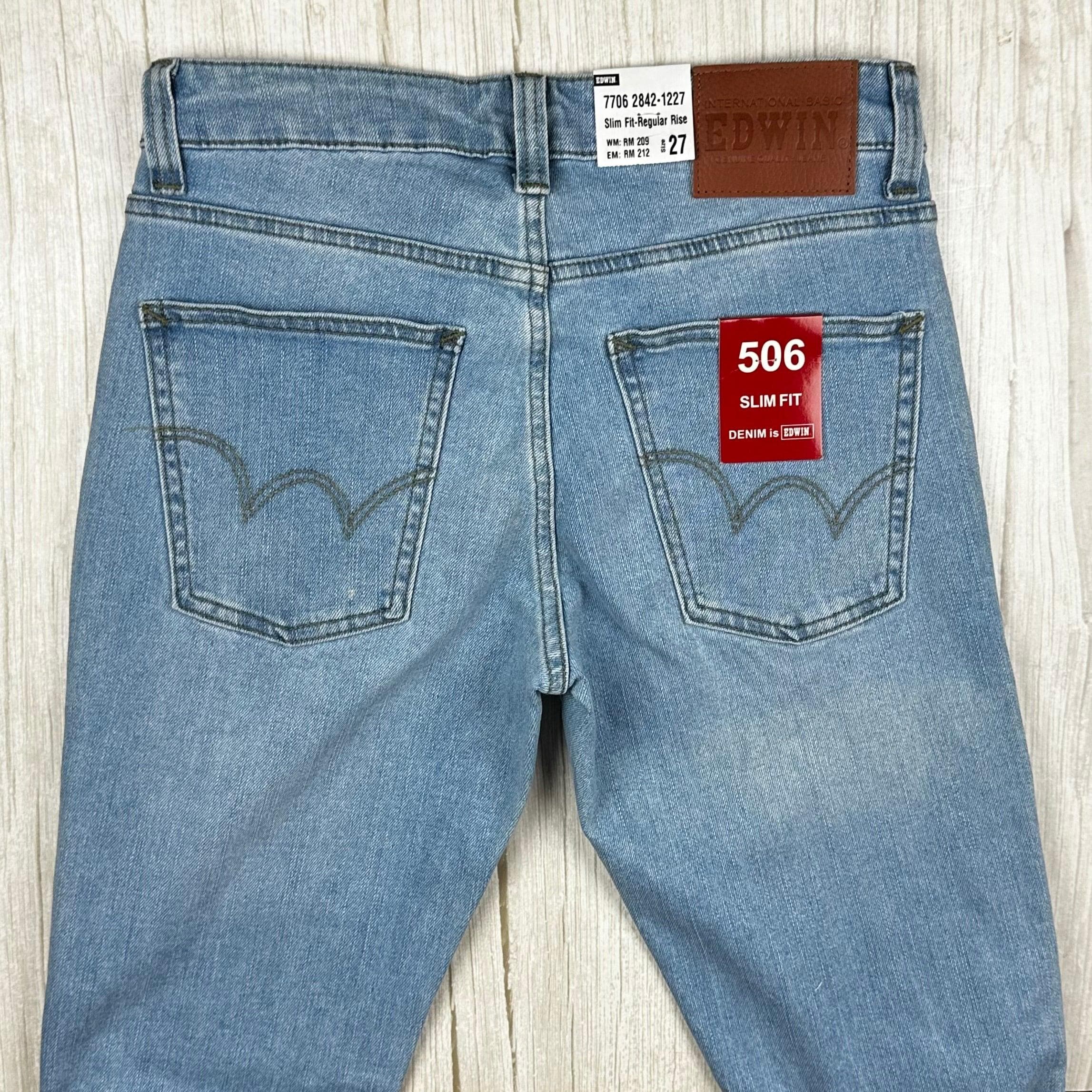 NWT-Edwin Stretch Denim-'506' Slim Fit Mens Jeans -Size 27/32 — photo 5 of 8