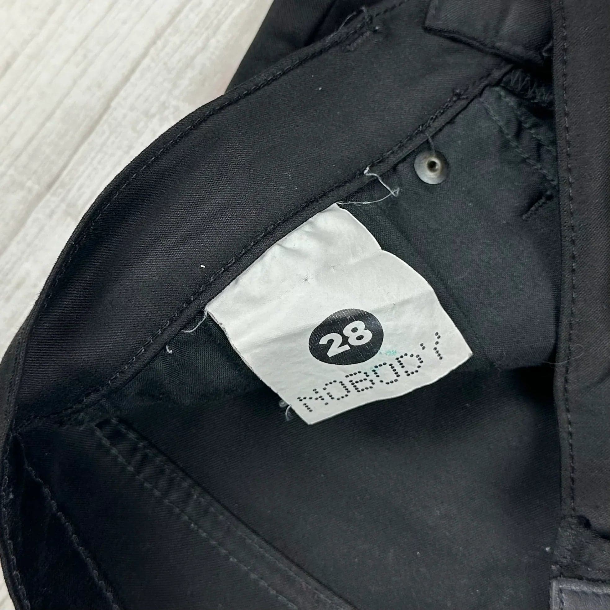 NOBODY Skinny Ankle Zip Mid Rise Black Jeans- Size 28 — photo 6 of 9