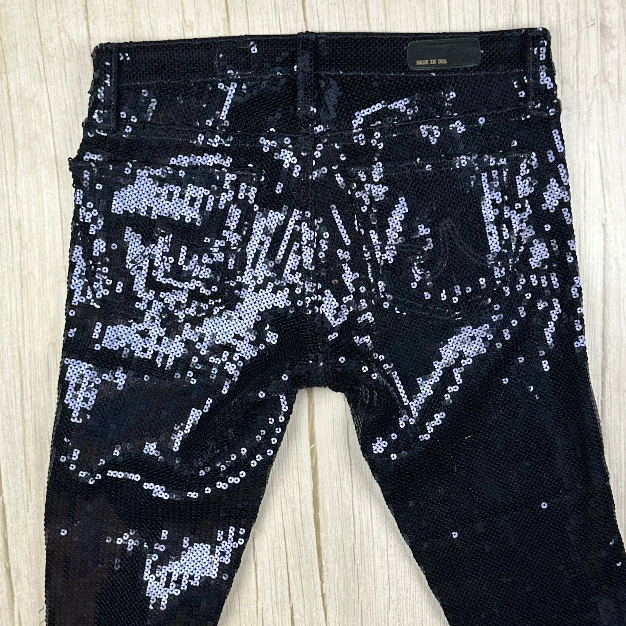 AG Adriano Goldschmied 'The Legging Ankle' Sequin Jeans- Size 27R — photo 4 of 9