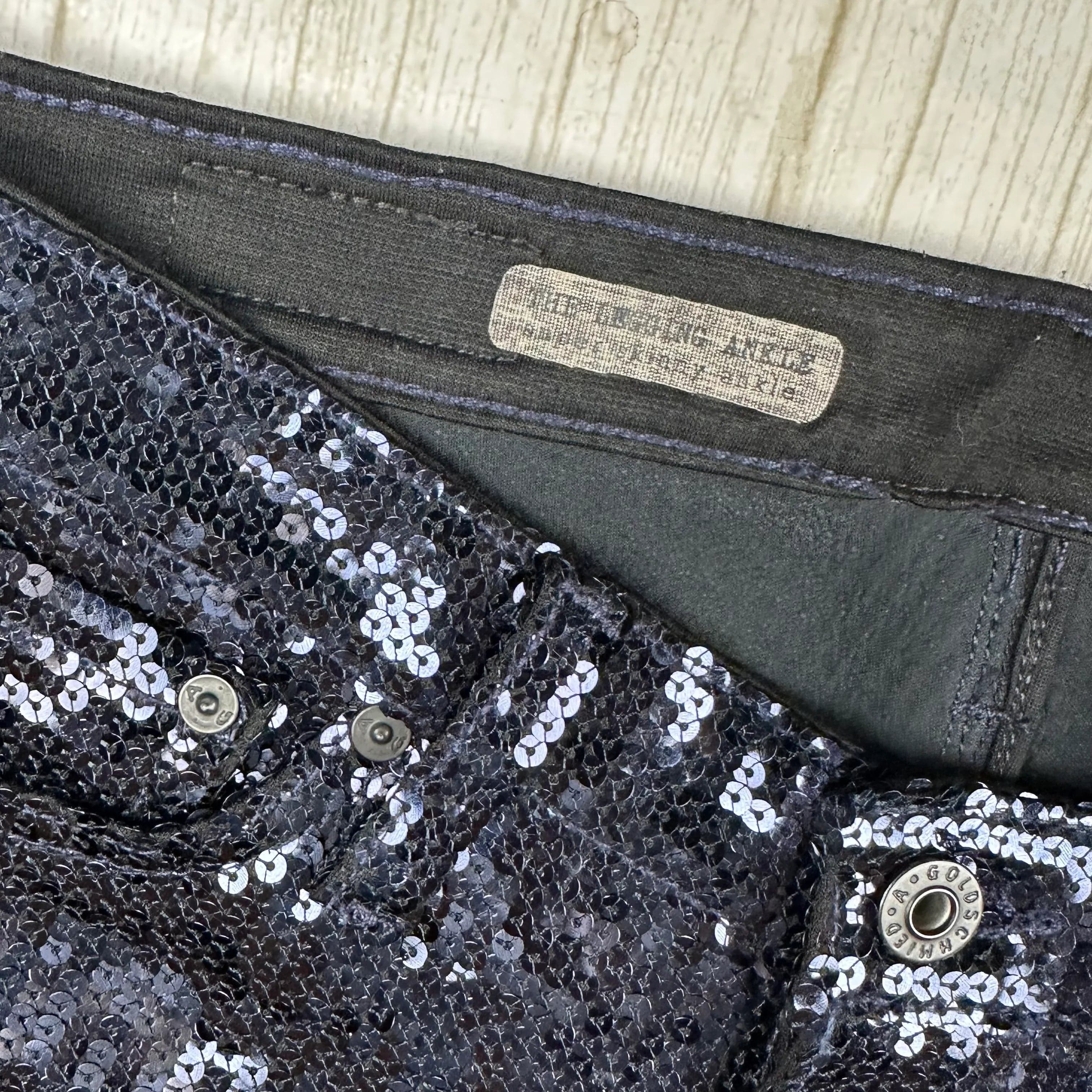 AG Adriano Goldschmied 'The Legging Ankle' Sequin Jeans- Size 27R — photo 5 of 9
