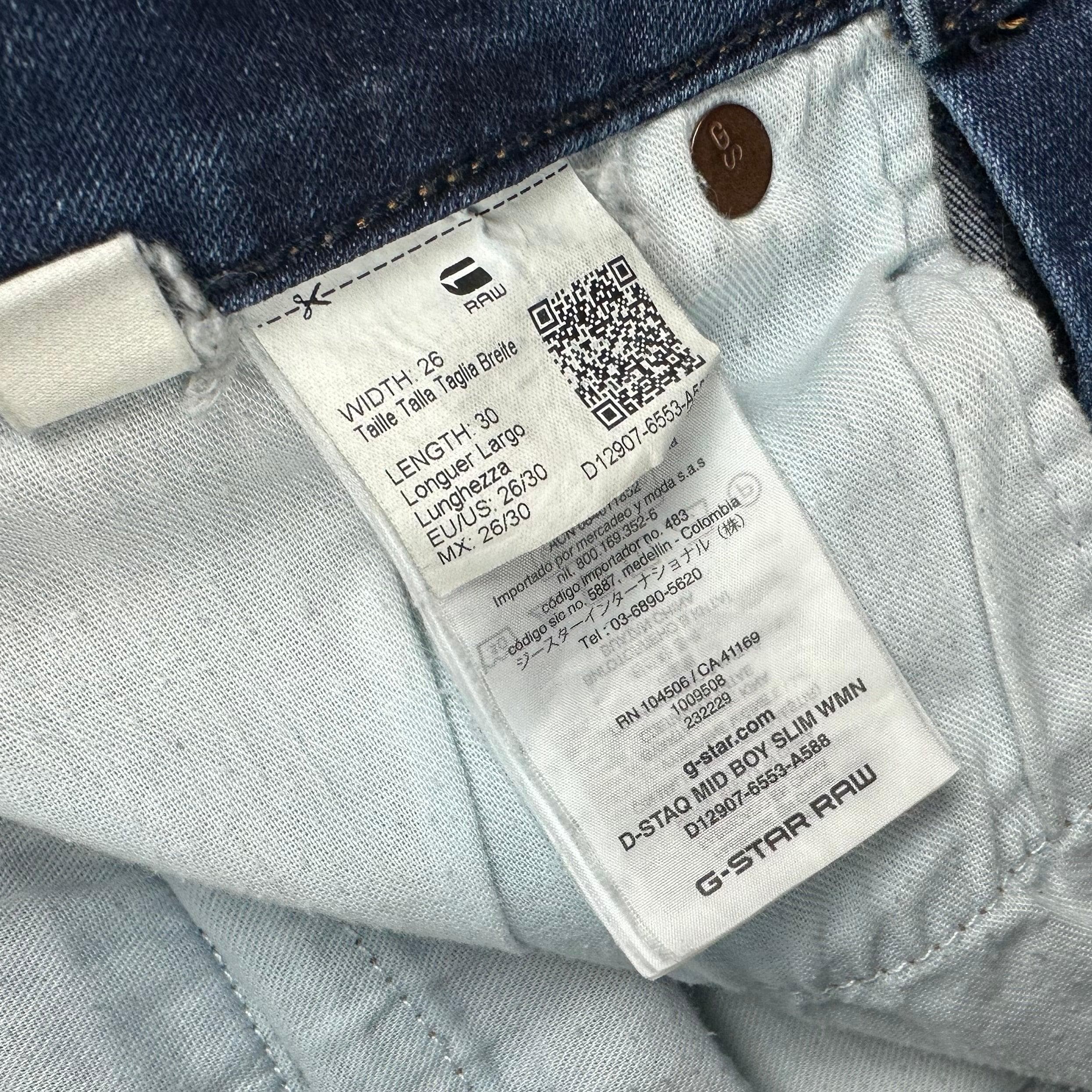 G-Star RAW Womens 'D-Staq' Mid Boy Slim Jeans -Size 26 — photo 7 of 9