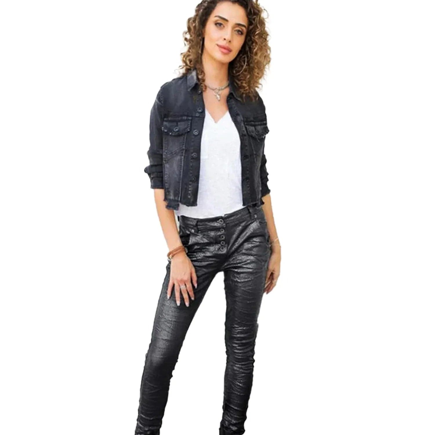 Bianco 'Blake' Ladies Snake Print Boyfriend Stretch Jeans - Size 26 — photo 1 of 7