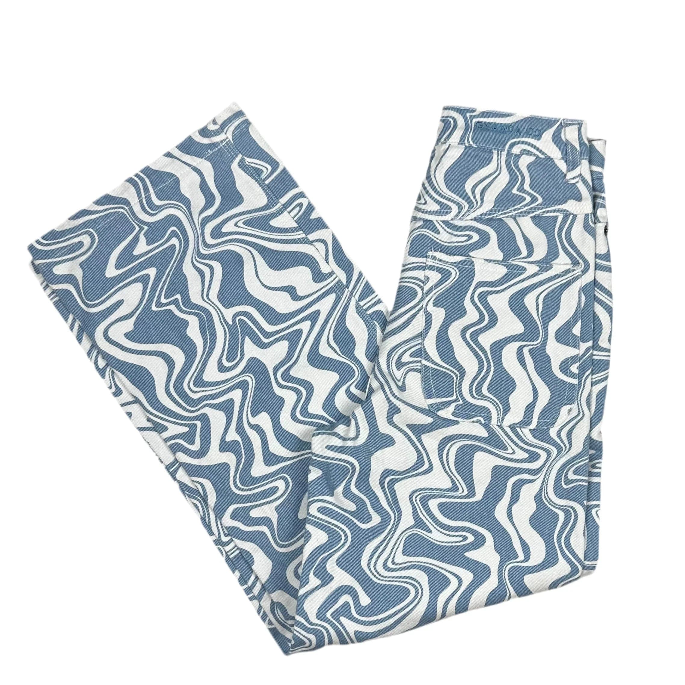 Ghanda 'Berlin' High Rise Wide Leg Printed Jeans - Size 6 — photo 2 of 7