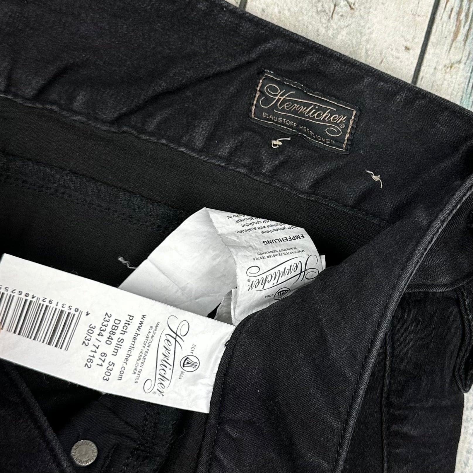 Herrlicher 'Pitch Slim' Black Stretch Denim Jeans - Size 30" — photo 5 of 10
