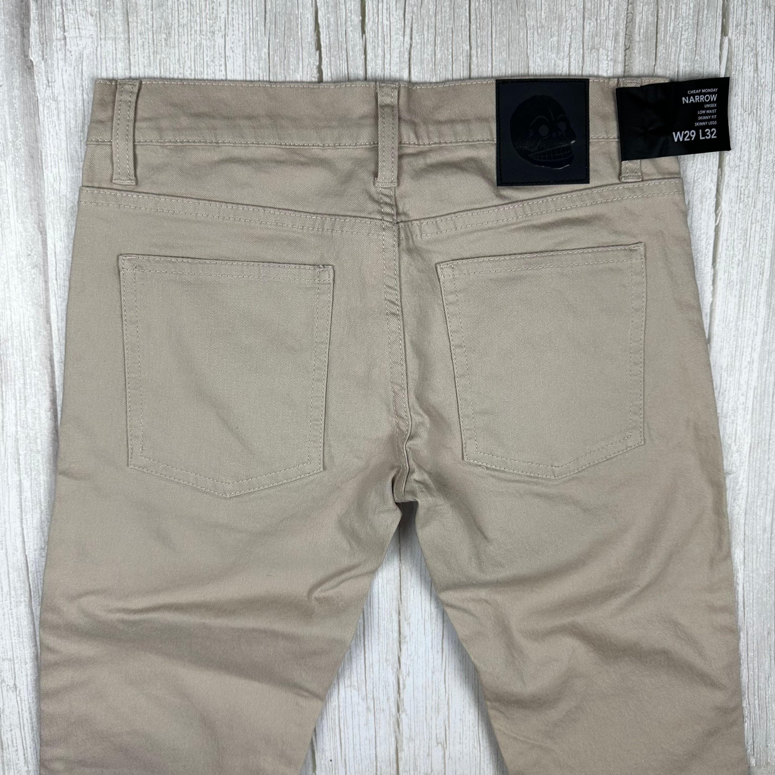 NWT - Cheap Monday 'Narrow Beige' Skinny Jeans - Size 29//32 — photo 4 of 6
