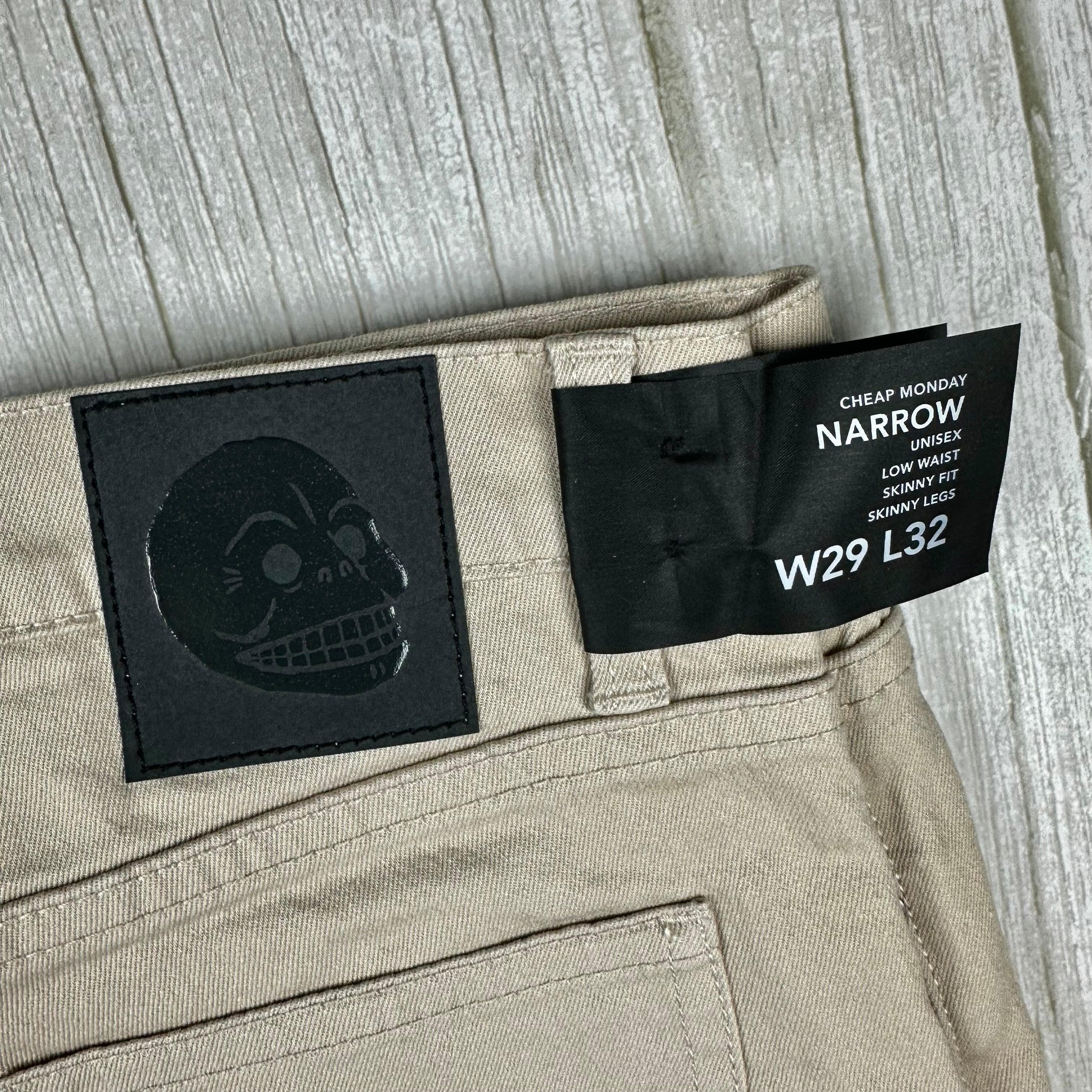 NWT - Cheap Monday 'Narrow Beige' Skinny Jeans - Size 29//32 — photo 6 of 6