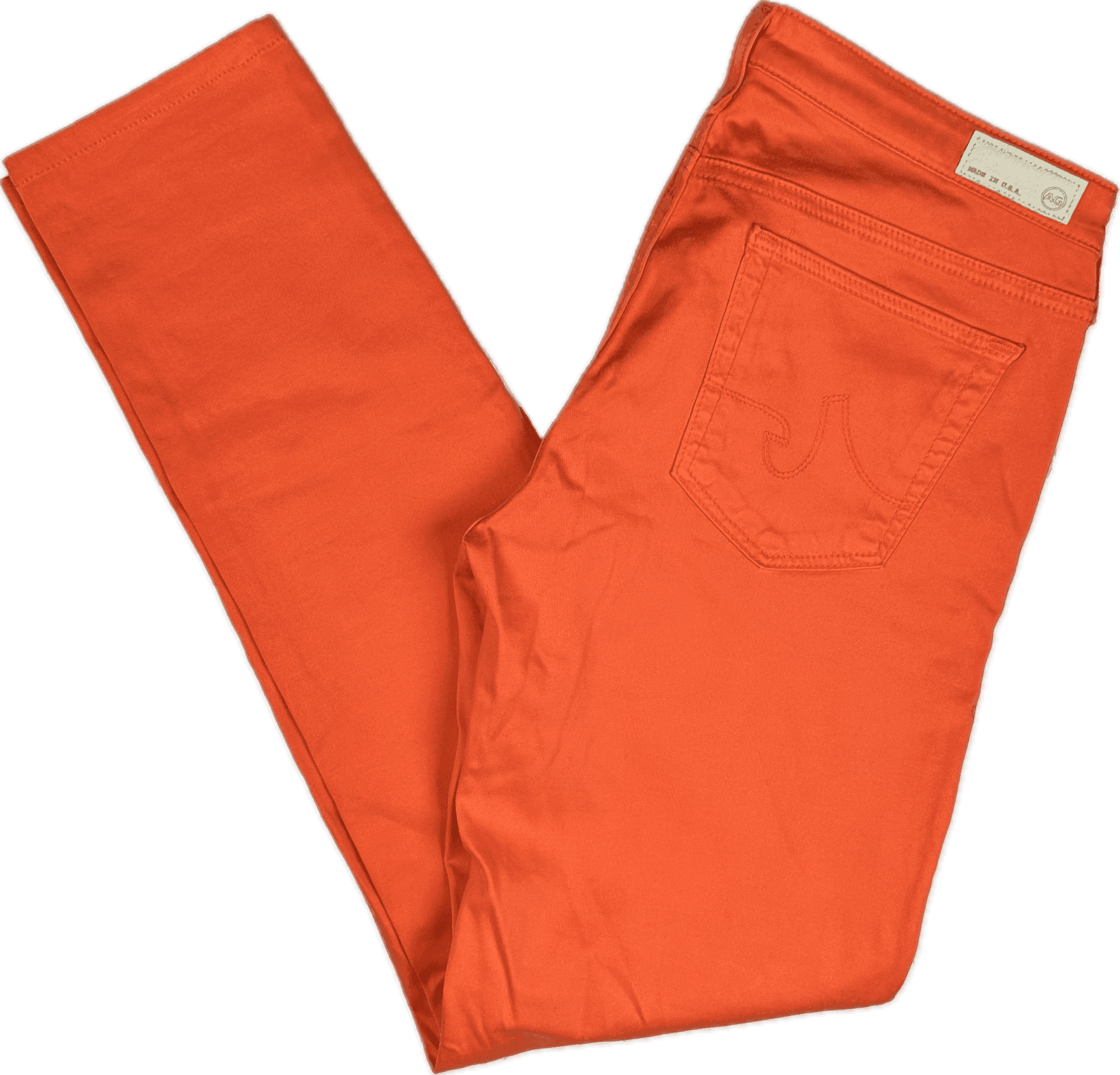 AG Adriano Goldschmied 'the Stilt' Cigarette Slim Fit Orange Jeans- Size 30R — photo 2 of 9