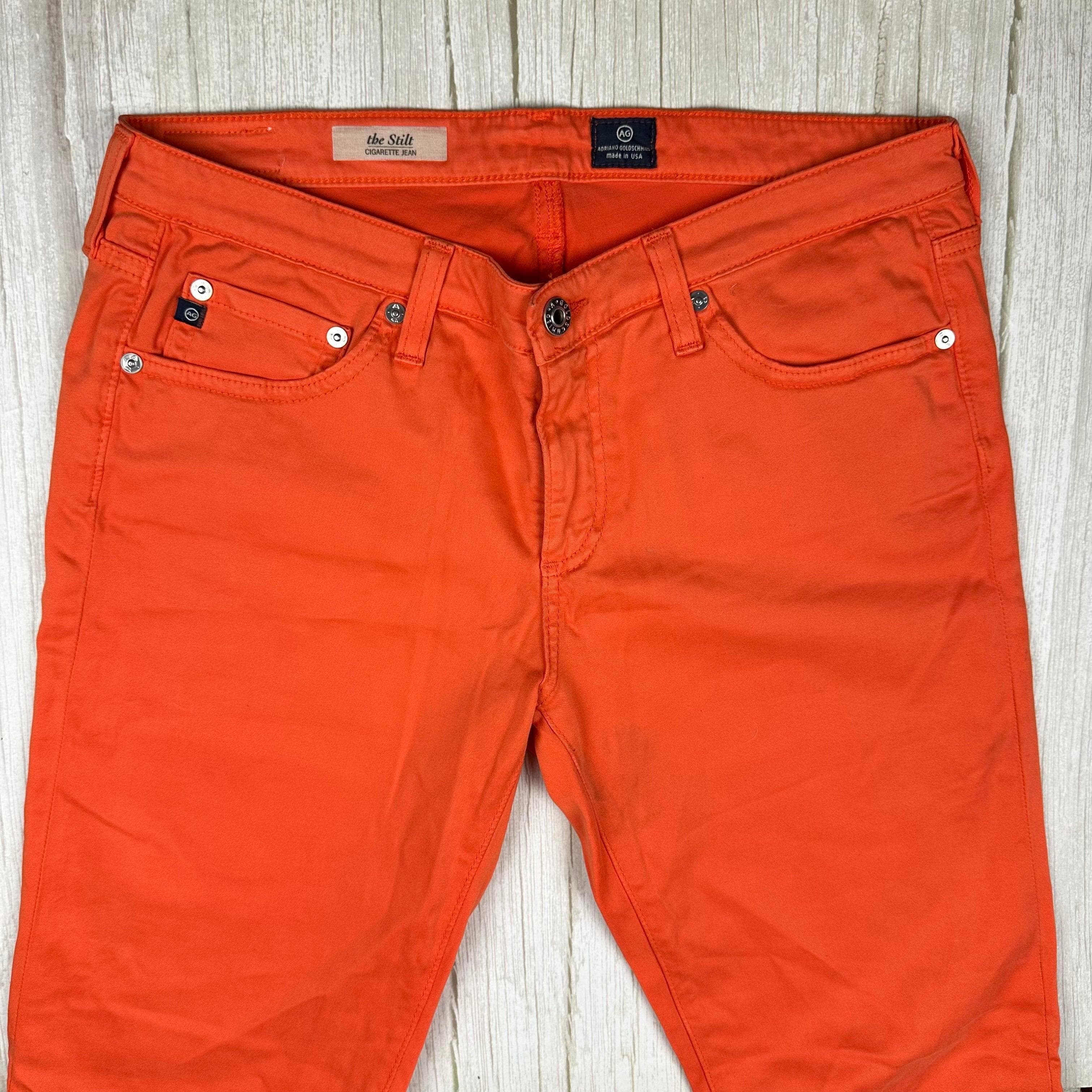 AG Adriano Goldschmied 'the Stilt' Cigarette Slim Fit Orange Jeans- Size 30R — photo 3 of 9