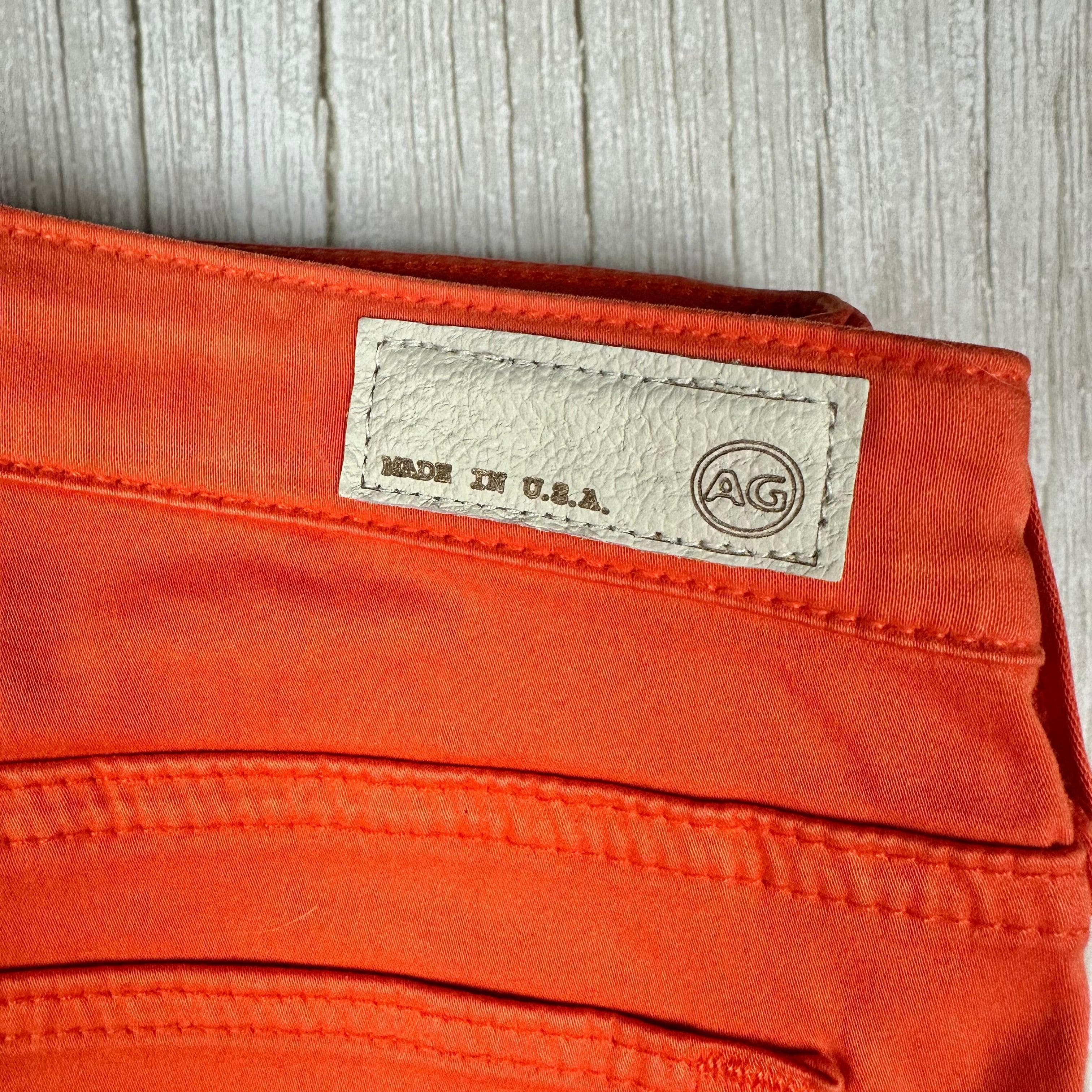 AG Adriano Goldschmied 'the Stilt' Cigarette Slim Fit Orange Jeans- Size 30R — photo 7 of 9