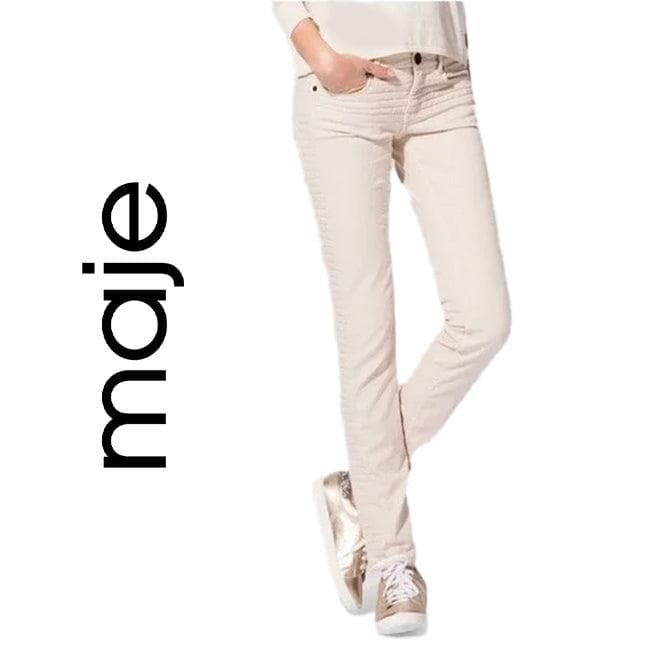 NEW - Maje 'E15 Posh' Beige Skinny Jeans- Size Euro 34 — photo 1 of 12