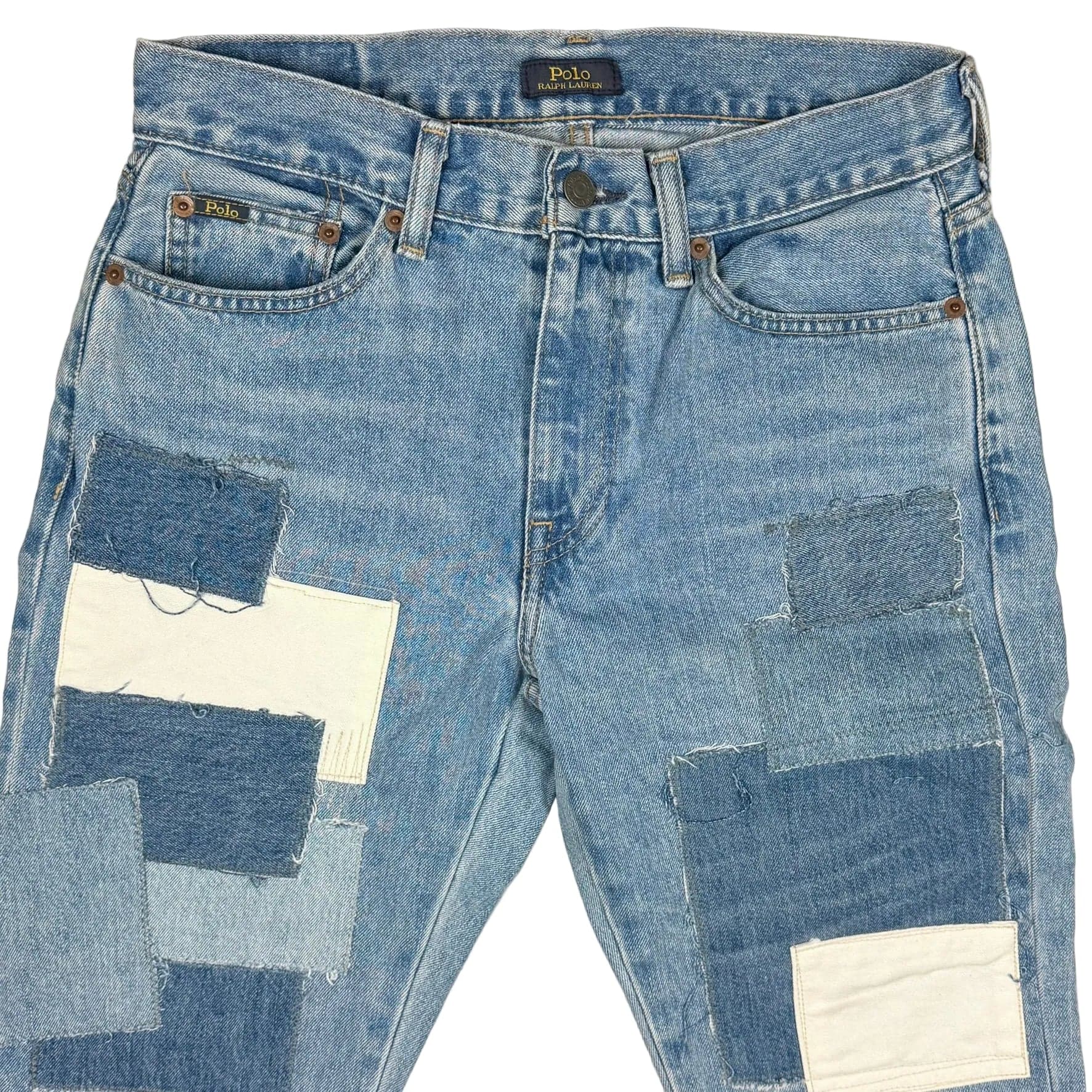 Ralph Lauren 'Avery Boyfriend' Patchwork Denim Jeans - Size 26 — photo 4 of 8