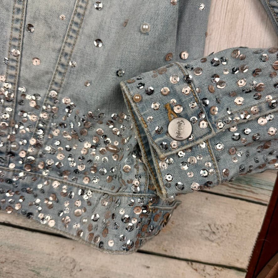 So Gay! Denim & Sequin "Queer all Year" Denim Jacket - Size S — photo 5 of 7
