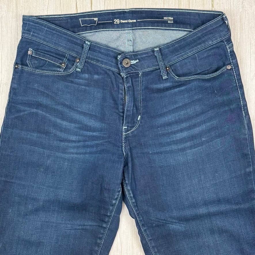 Levis Demi Curve Mid Rise Boot Stretch Jeans -Size 29 — photo 3 of 7