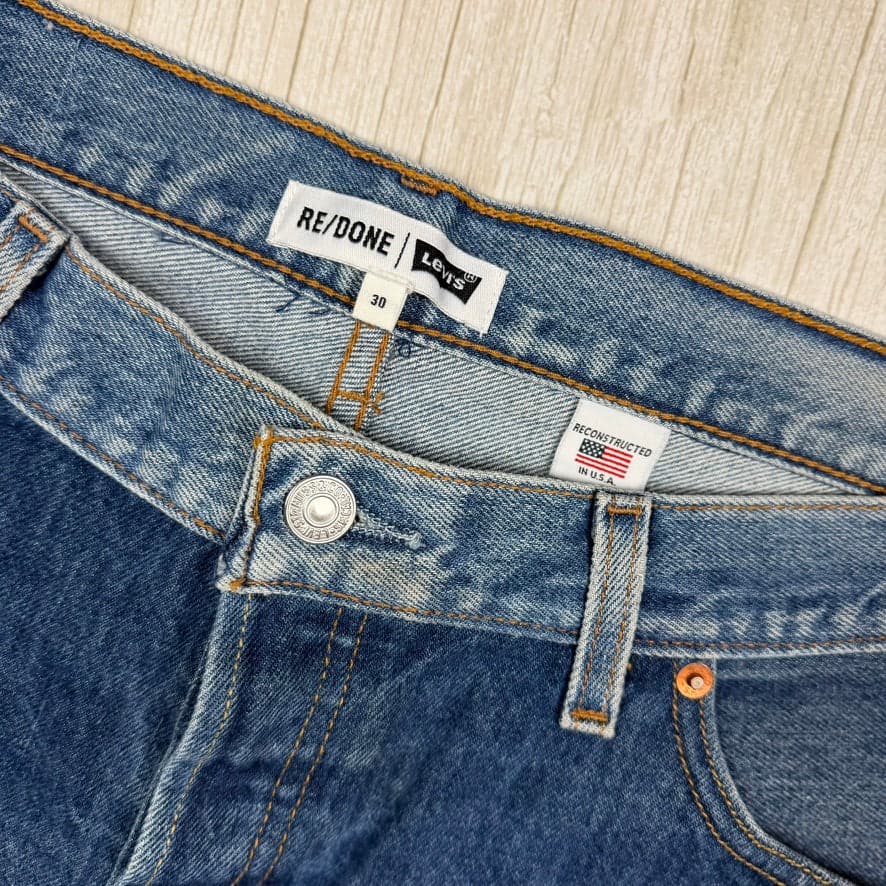 RE/DONE Patch Panelled Relaxed Crop Jeans -Size 30 — photo 5 of 9
