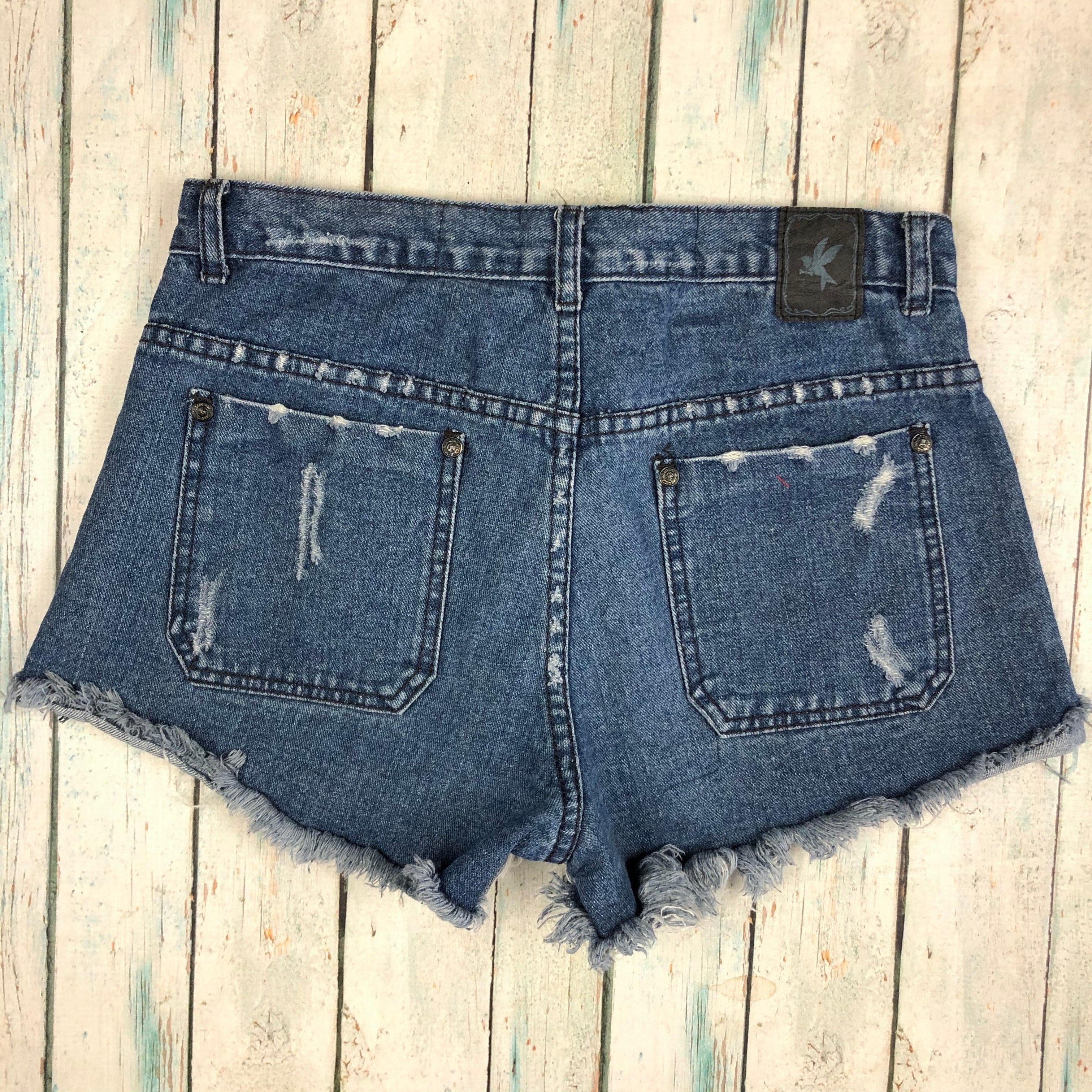 One Teaspoon Ladies High Rise Destroyed Denim Shorts - Size 10 — photo 5 of 6