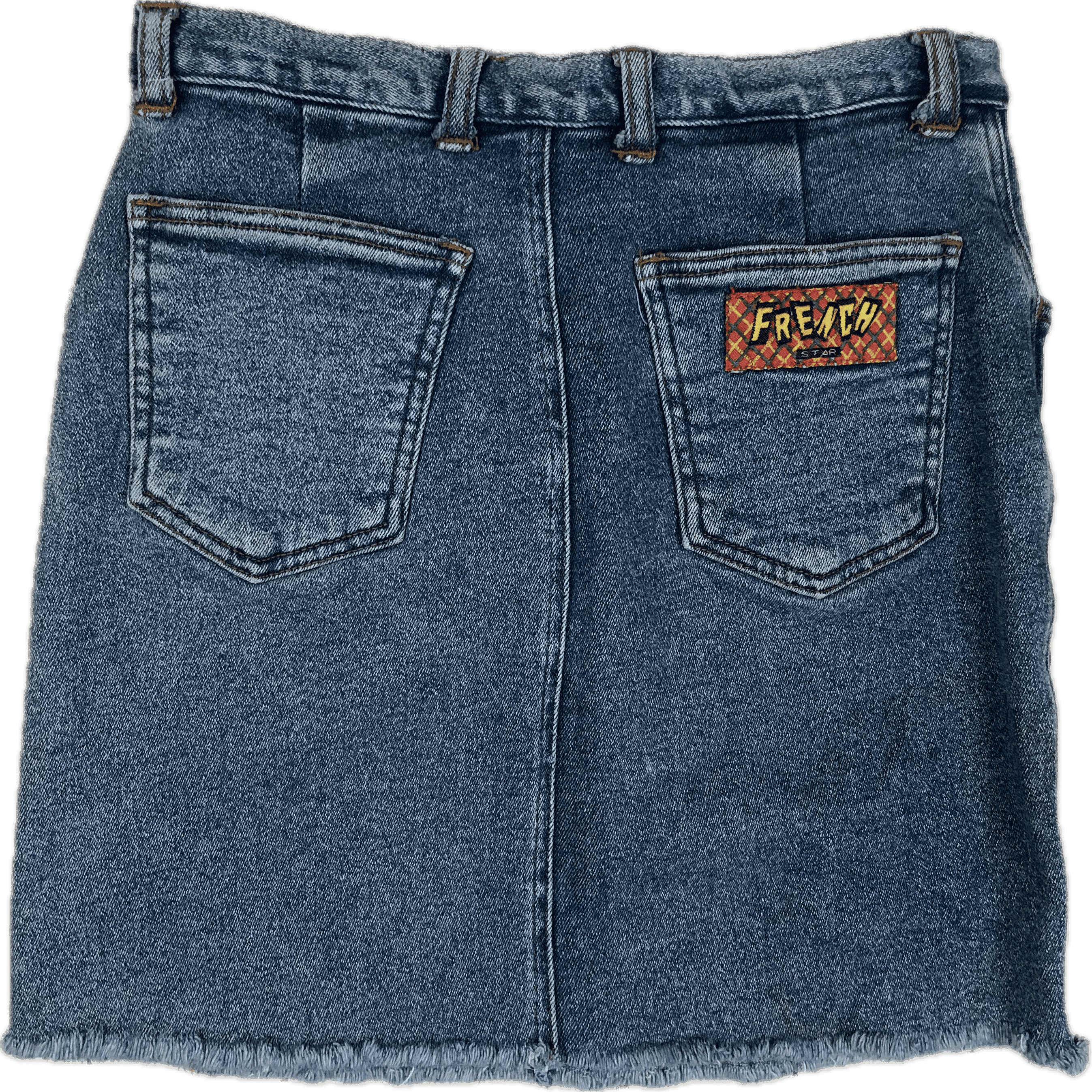 1990's Vintage French Star Stretch Denim Skirt — photo 1 of 6