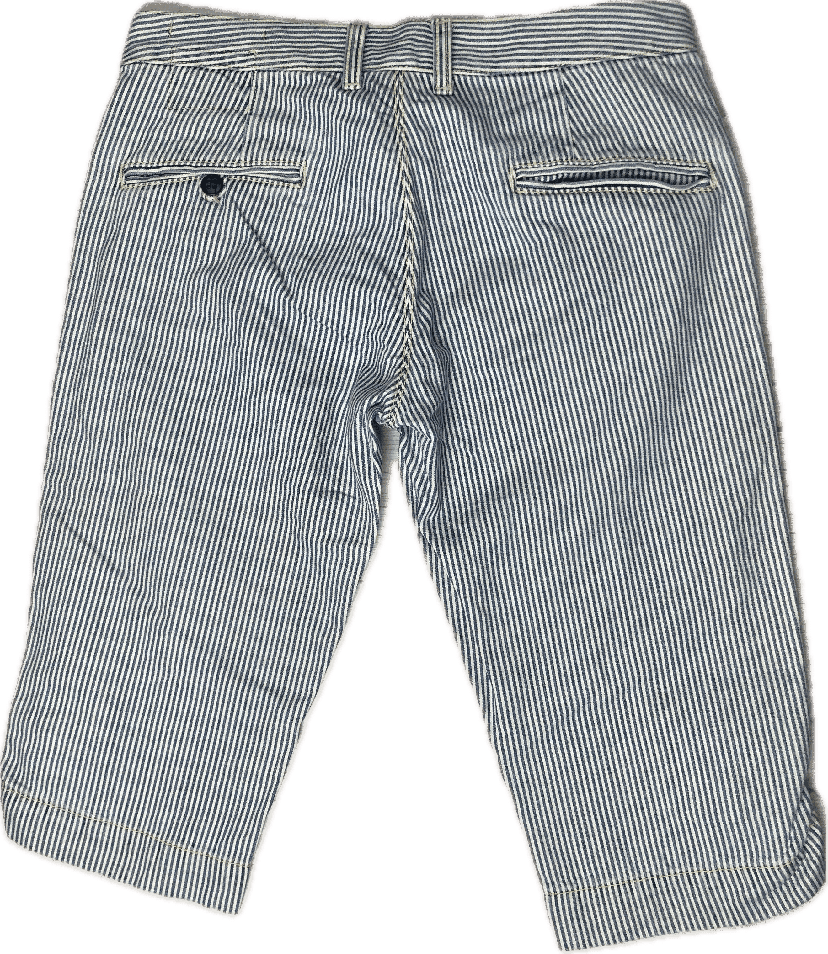 Ladies Ra-re Ticking Stripe Long Nautical Denim Shorts - Size 28 — photo 2 of 8
