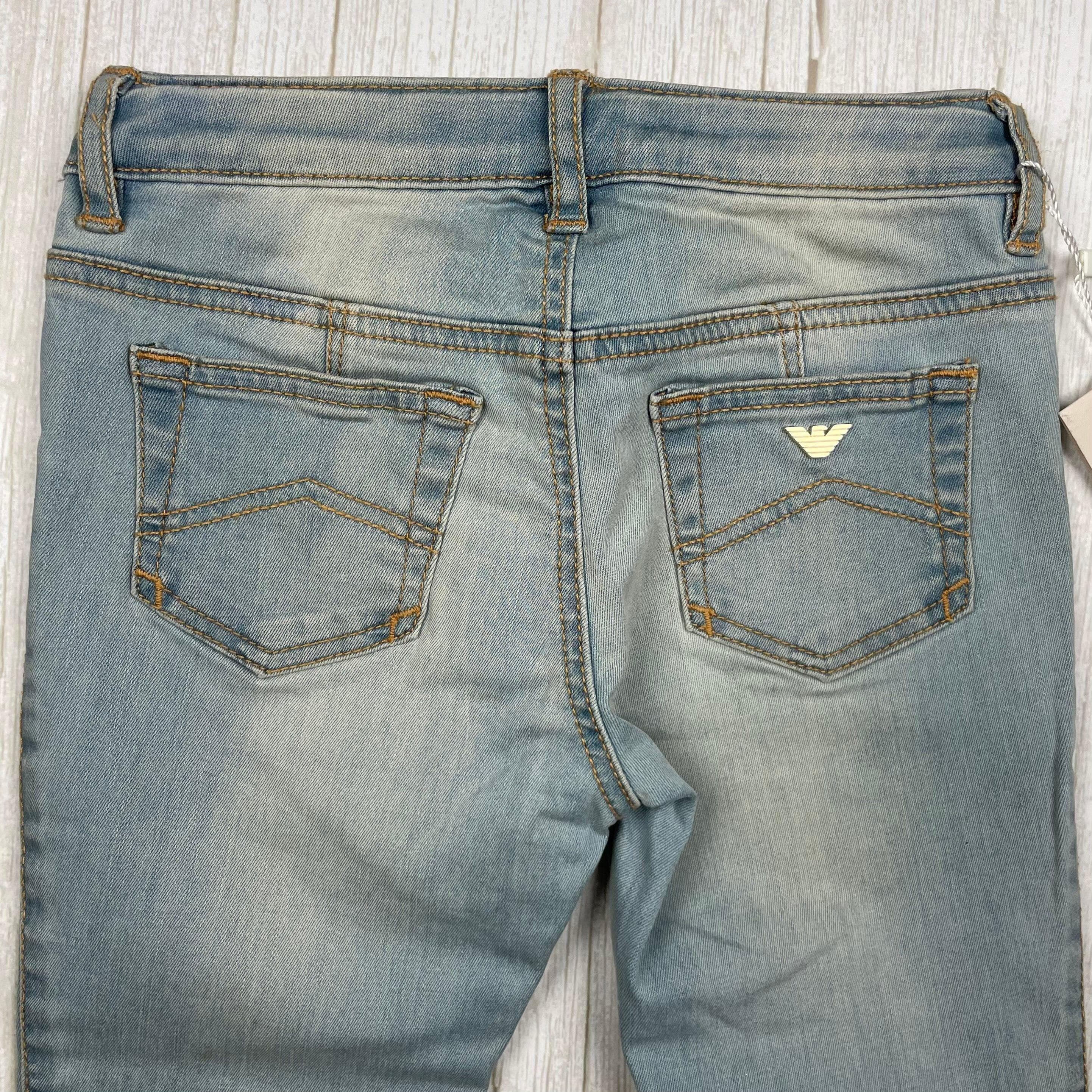 NWT - Armani Junior Girls Heart Button Skinny Jeans - Size 4 — photo 5 of 8