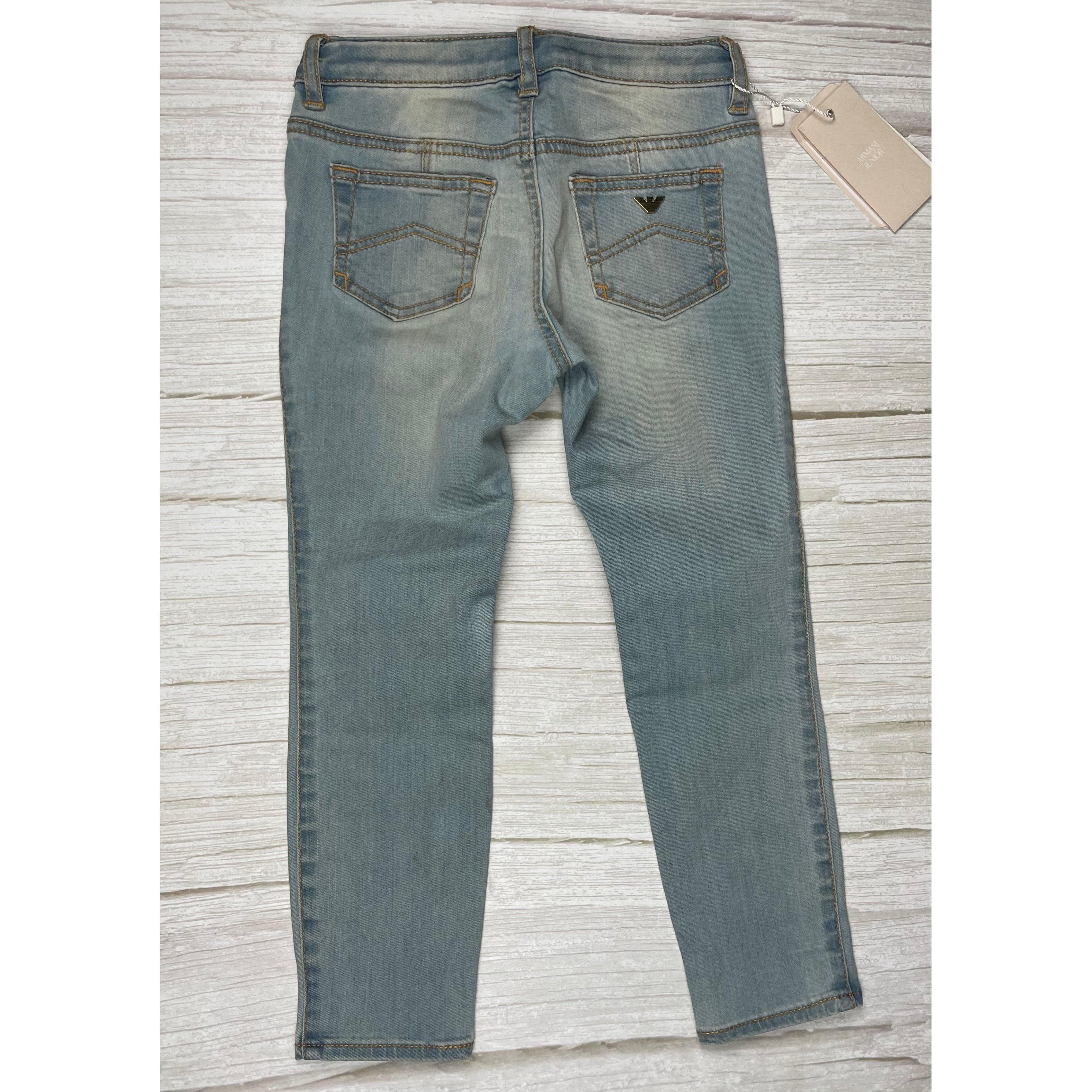NWT - Armani Junior Girls Heart Button Skinny Jeans - Size 4 — photo 8 of 8