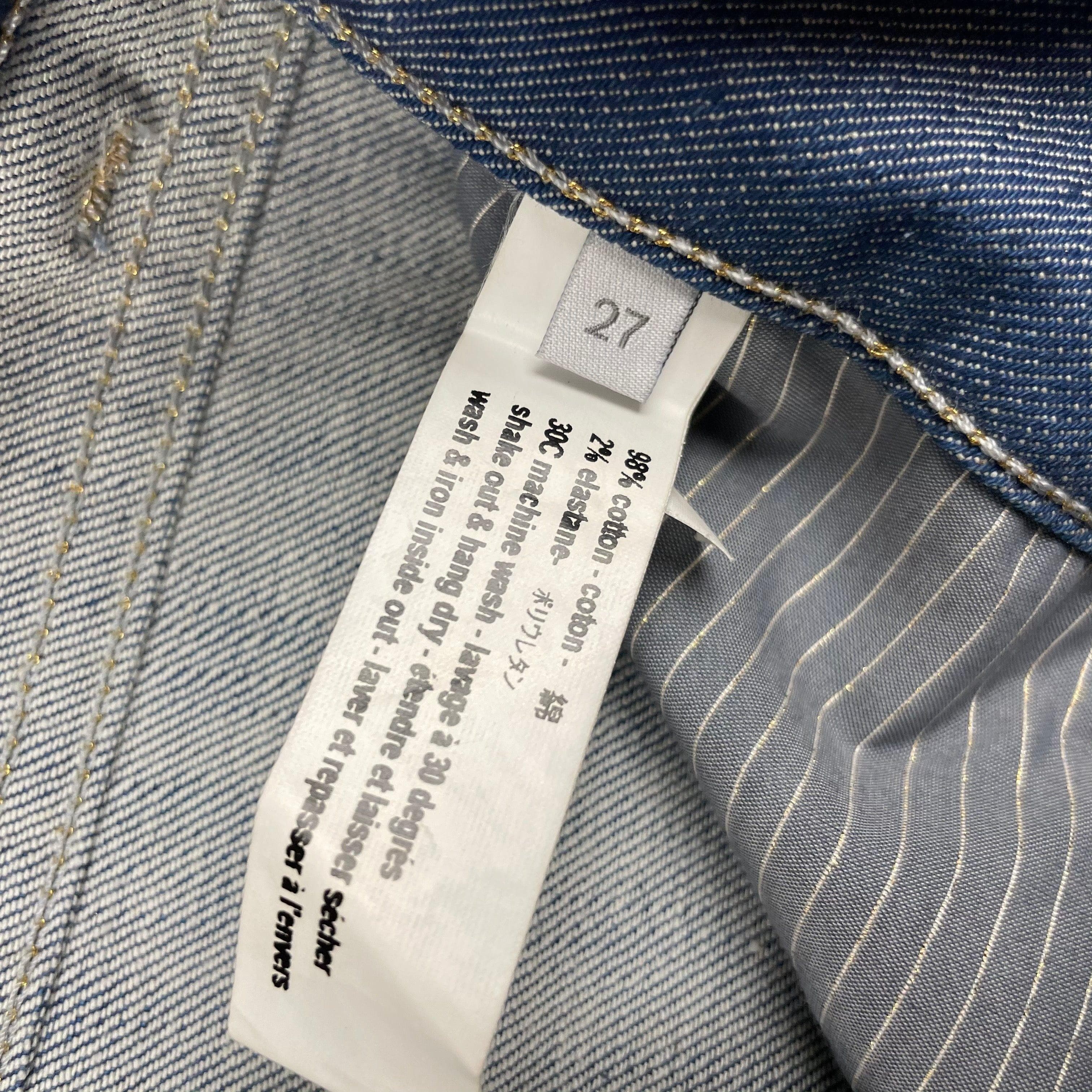 Superfine Cigarette Leg Slim Fit Italian Jeans -Size 27 — photo 6 of 10