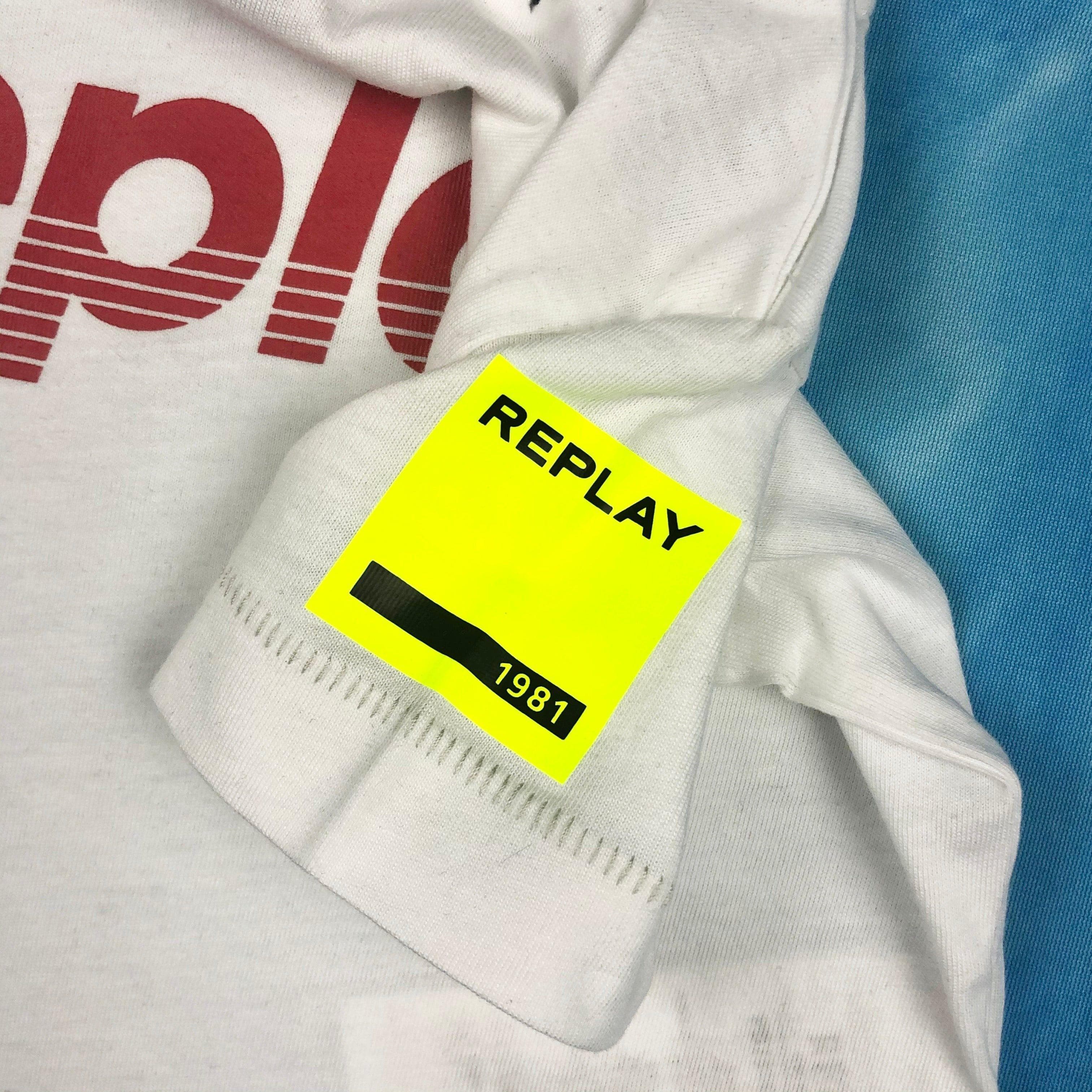 NEW - Replay Jeans White. Logo T Shirt - Size 6M — photo 2 of 4