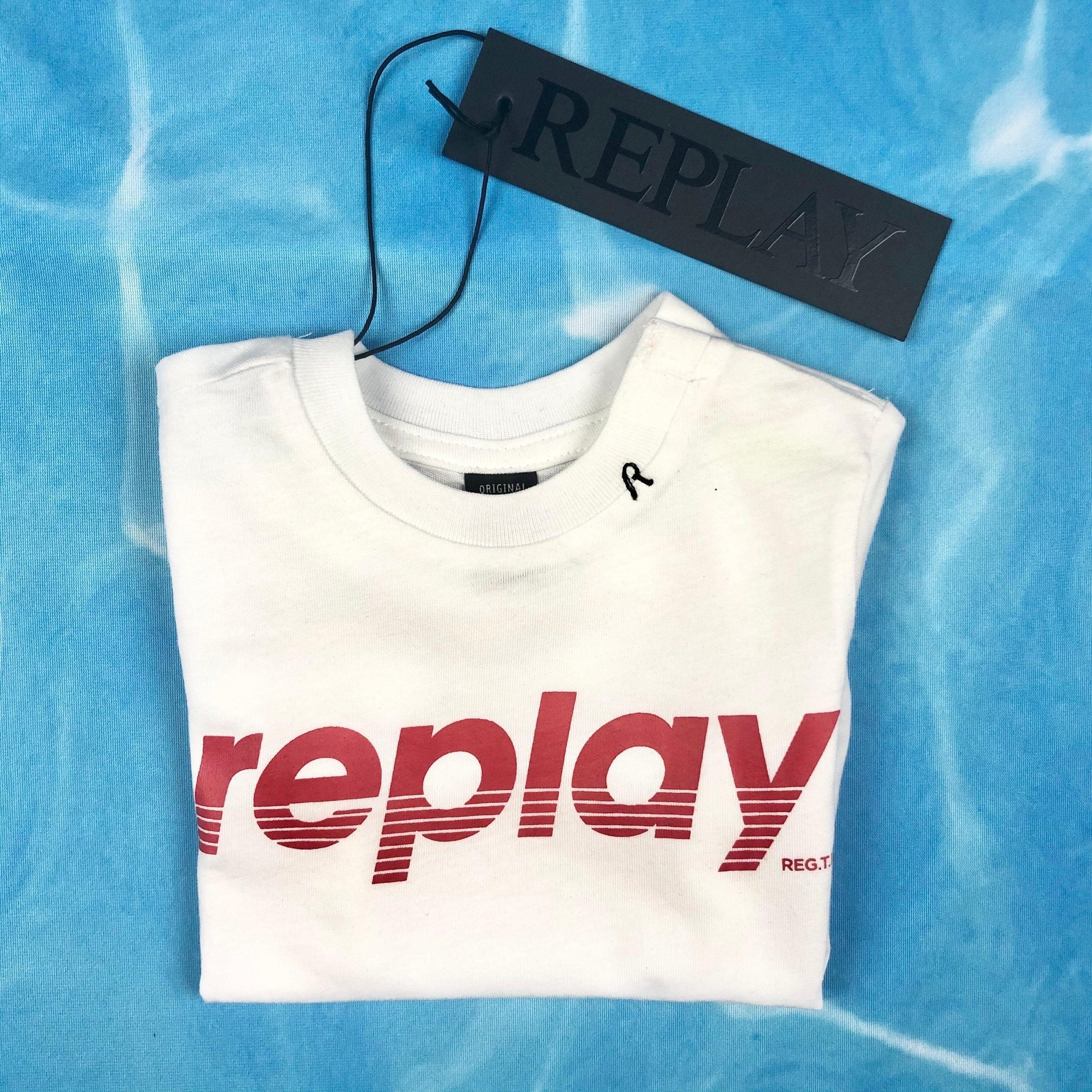 NEW - Replay Jeans White. Logo T Shirt - Size 6M — photo 3 of 4