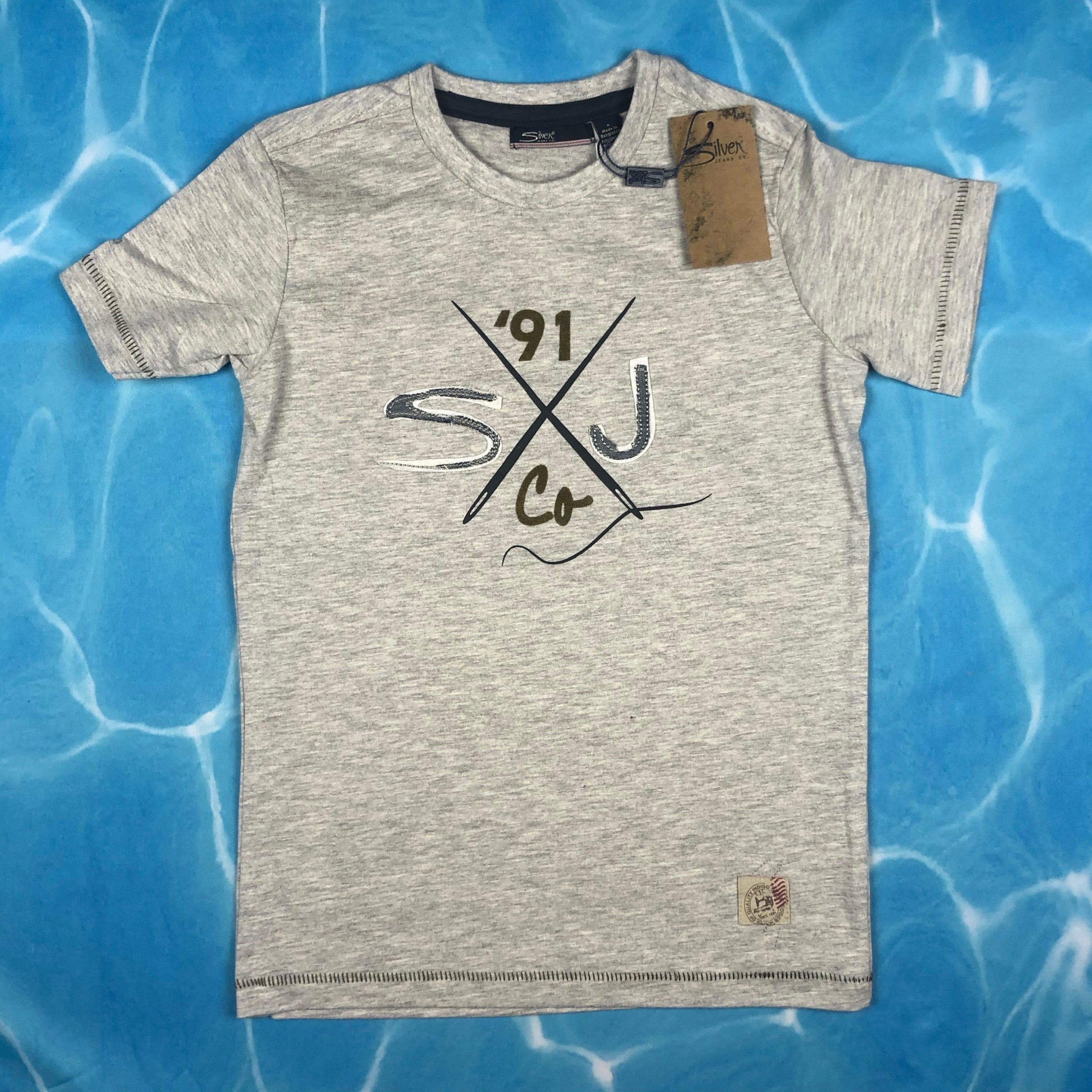 NEW - Silver Jeans Grey Girls 'SJ' Logo T Shirt - Size 6Y — photo 1 of 4